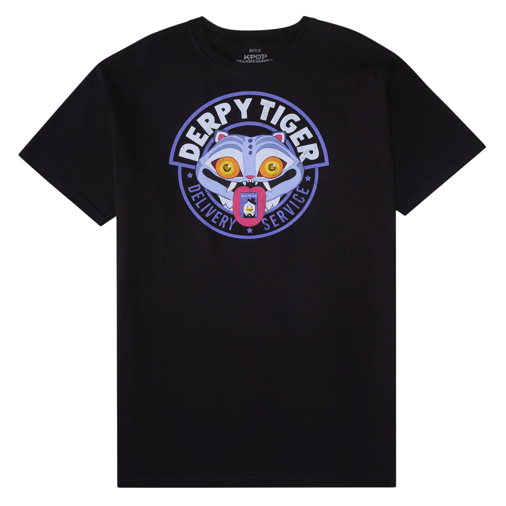 K-Pop Demon Hunters Shirt Men's Derpy Tiger Delivery Short Sleeve Tee