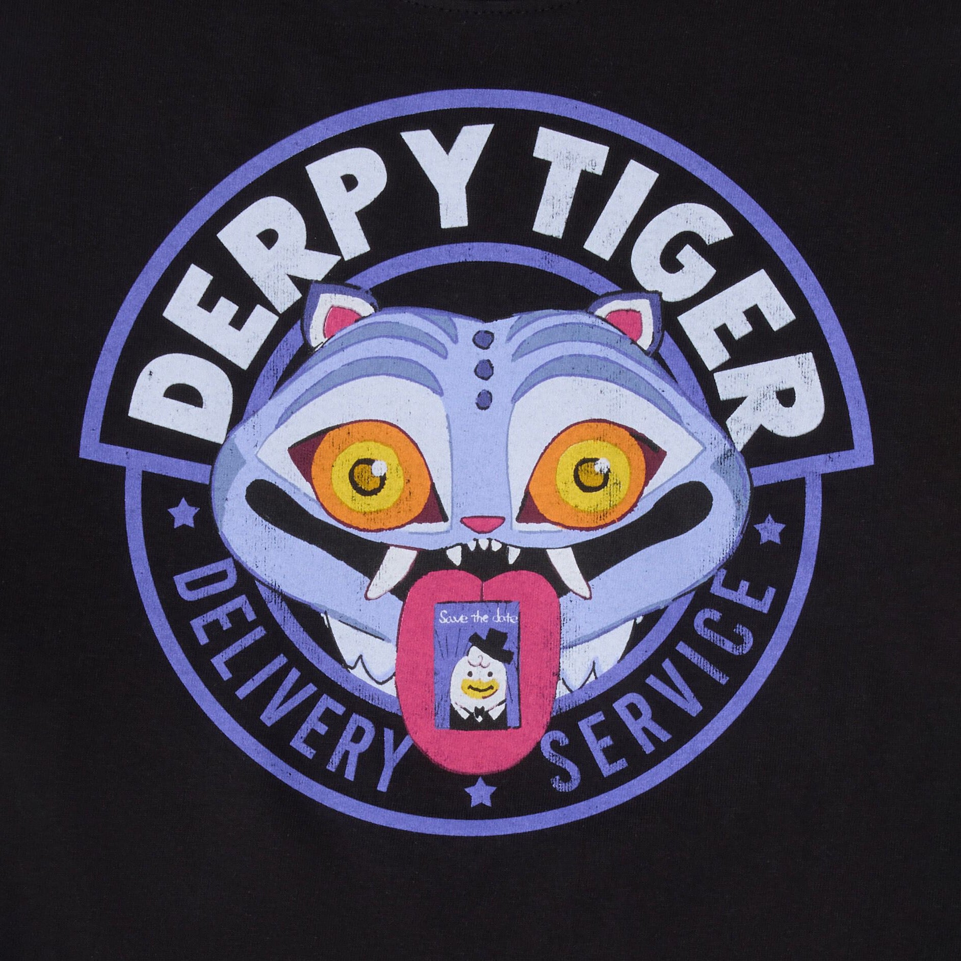 K-Pop Demon Hunters Shirt Men's Derpy Tiger Delivery Short Sleeve Tee