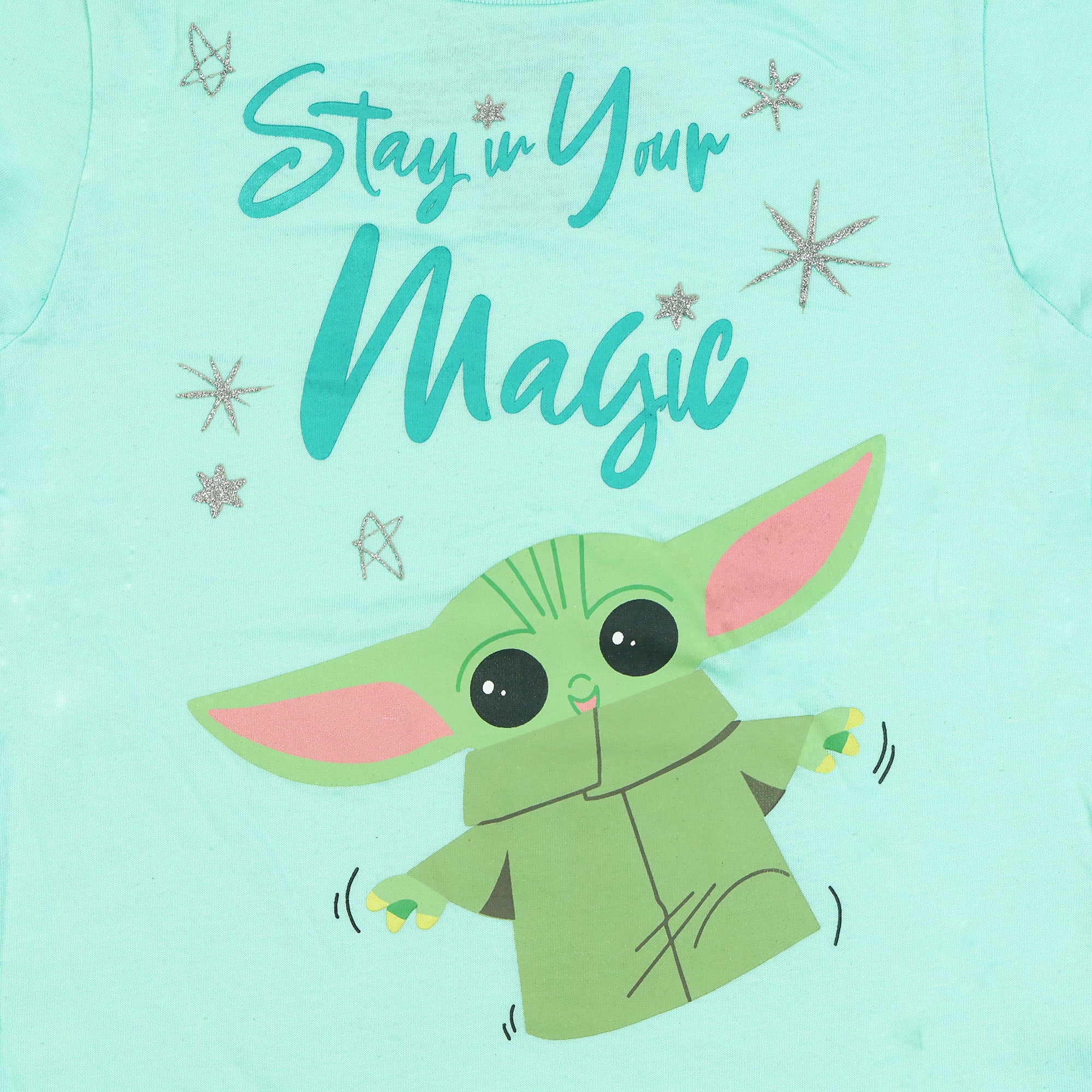 Disney Star Wars The Mandalorian Shirt Girl's Grogu Magic Short Sleeve Tee