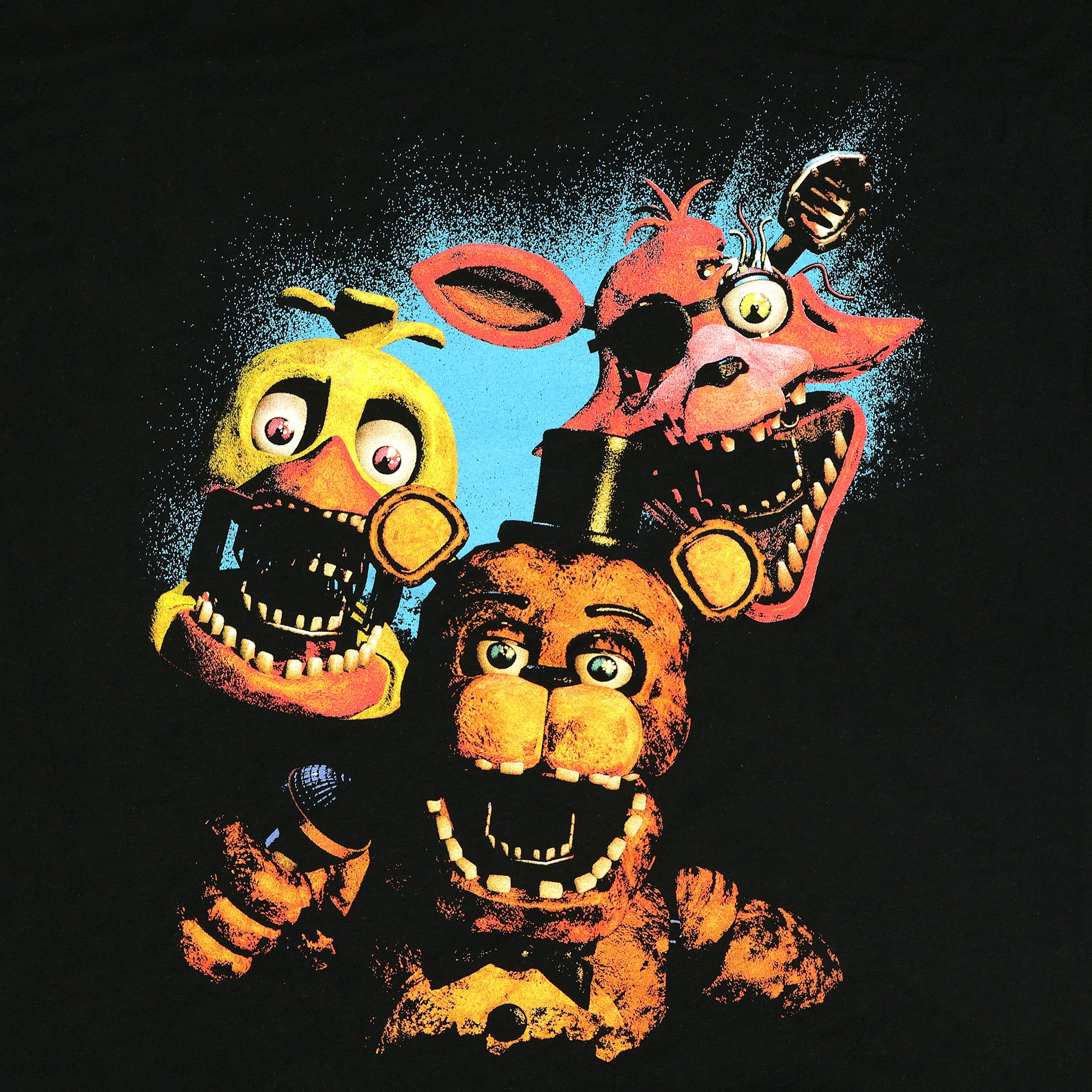 Five Nights at Freddy's T-Shirt Men's Animatronics Scene Short Sleeve Tee
