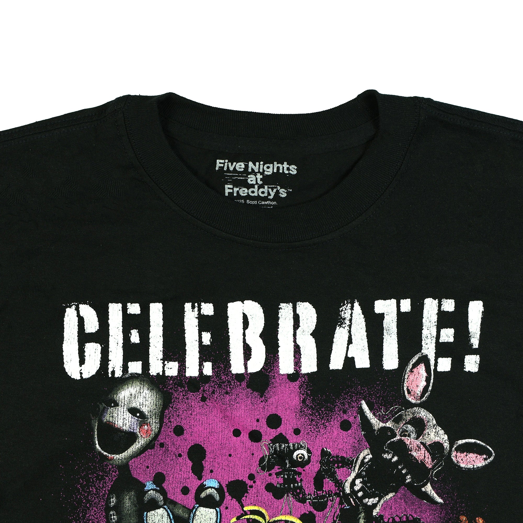 Five Nights At Freddy's Shirt Men's Scary Group Photo Short Sleeve Tee