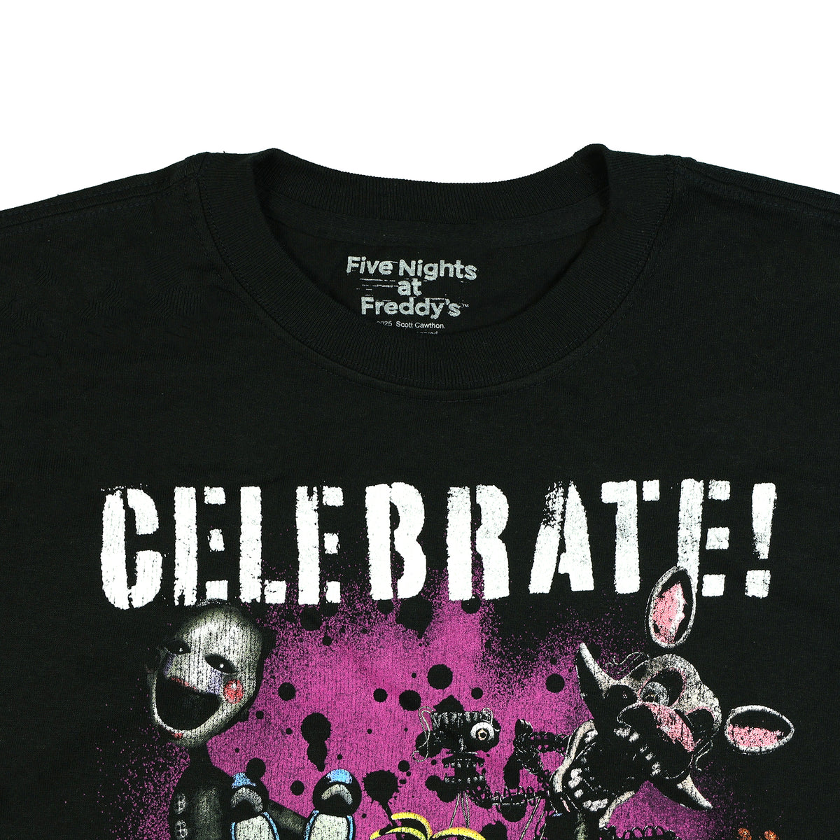 Five Nights At Freddy's Shirt Men's Scary Group Photo Short Sleeve Tee