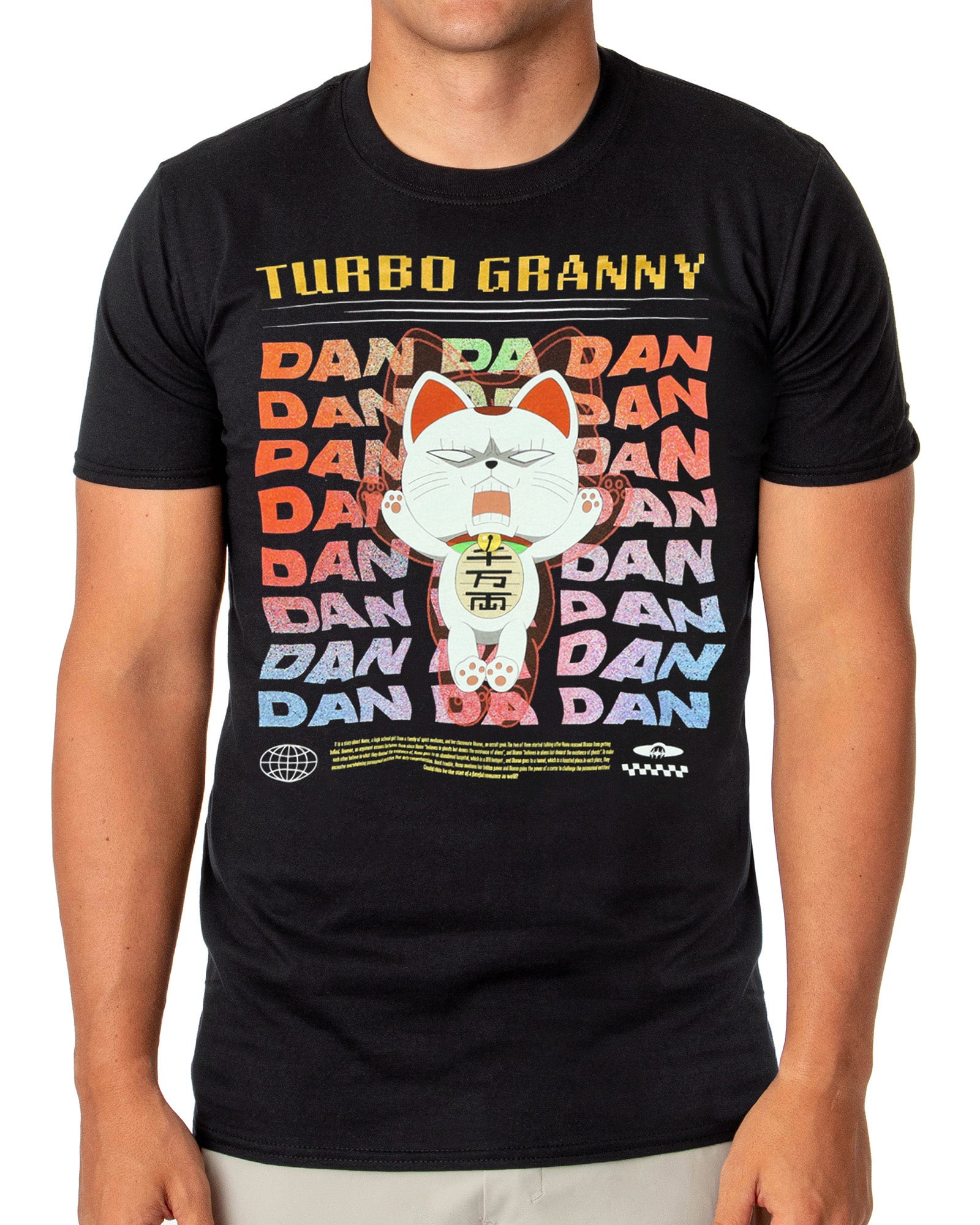 Dandadan T-Shirt Men's Turbo Granny Anime Short Sleeve Graphic Top