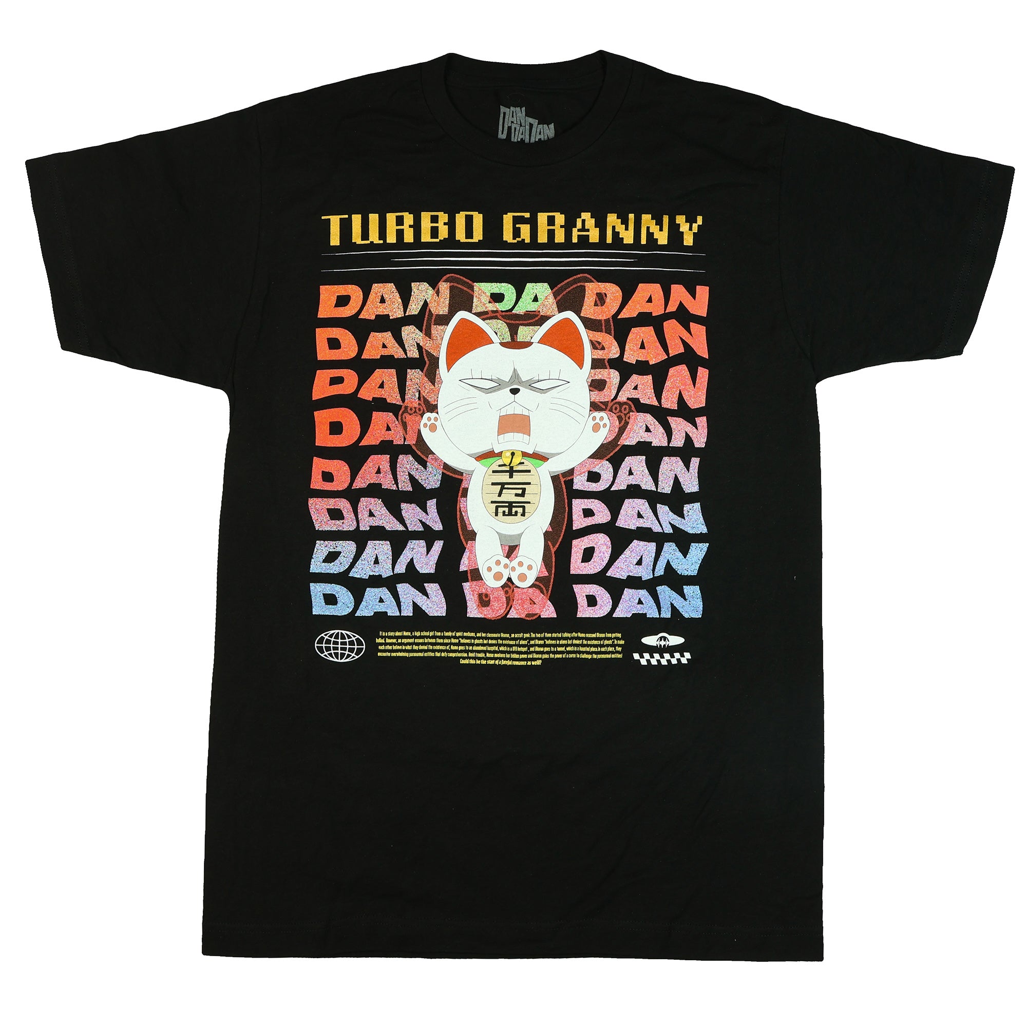 Dandadan T-Shirt Men's Turbo Granny Anime Short Sleeve Graphic Top