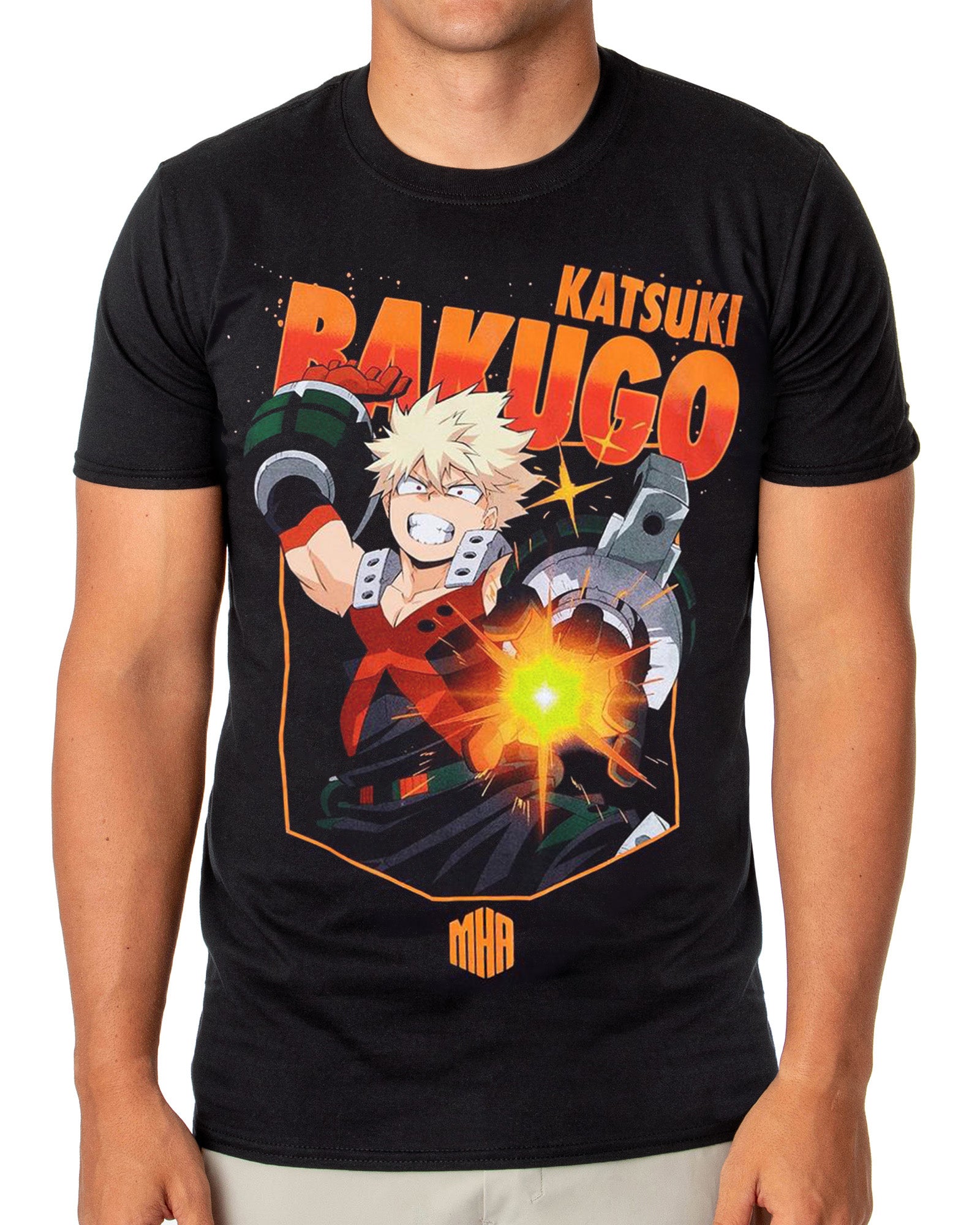 My Hero Academia T-Shirt Men's Katsuki Bakugo Jumbo Print Short Sleeve Tee