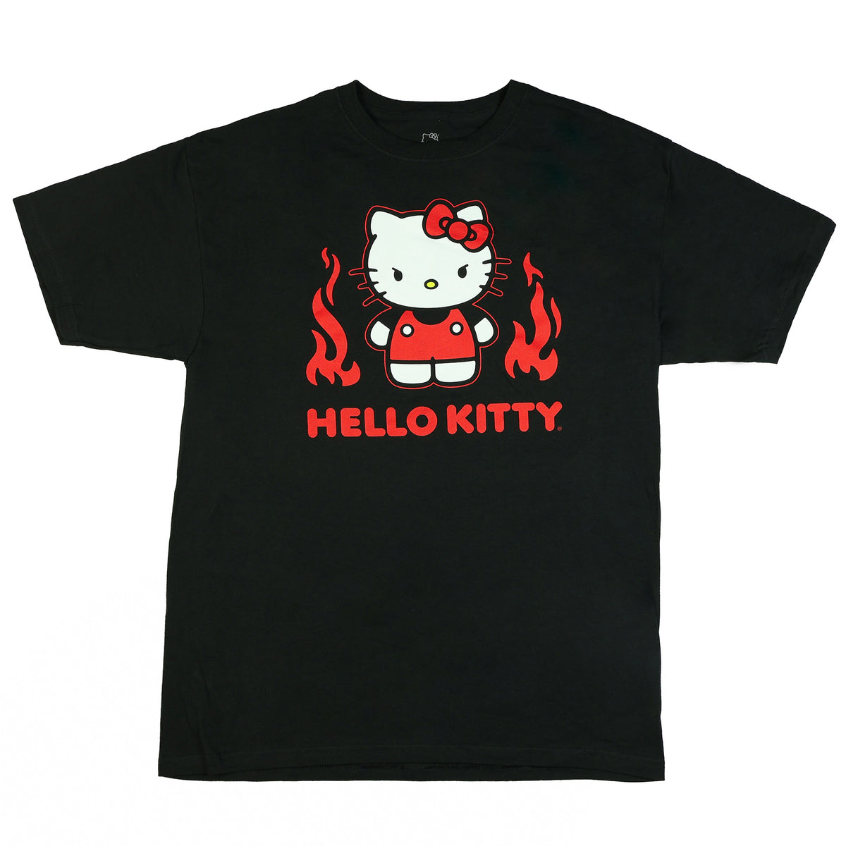 Sanrio Hello Kitty Women's Angry Kitty with Flames Short Sleeve T-Shirt