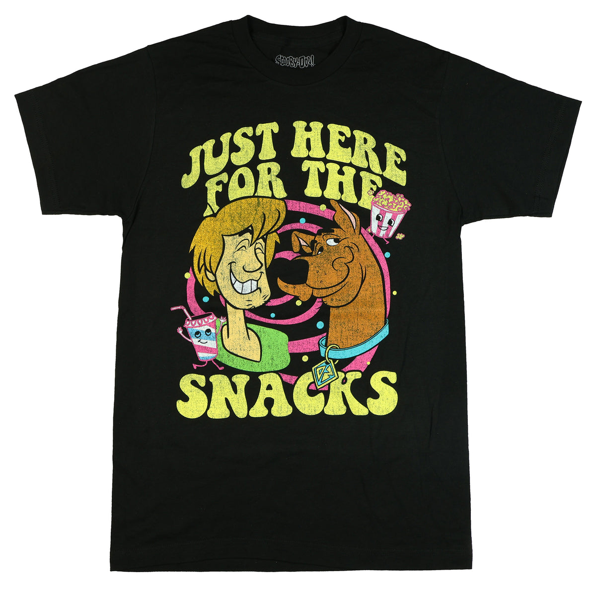 Scooby-Doo Just Here For Snacks Men's Graphic Short Sleeve Tee