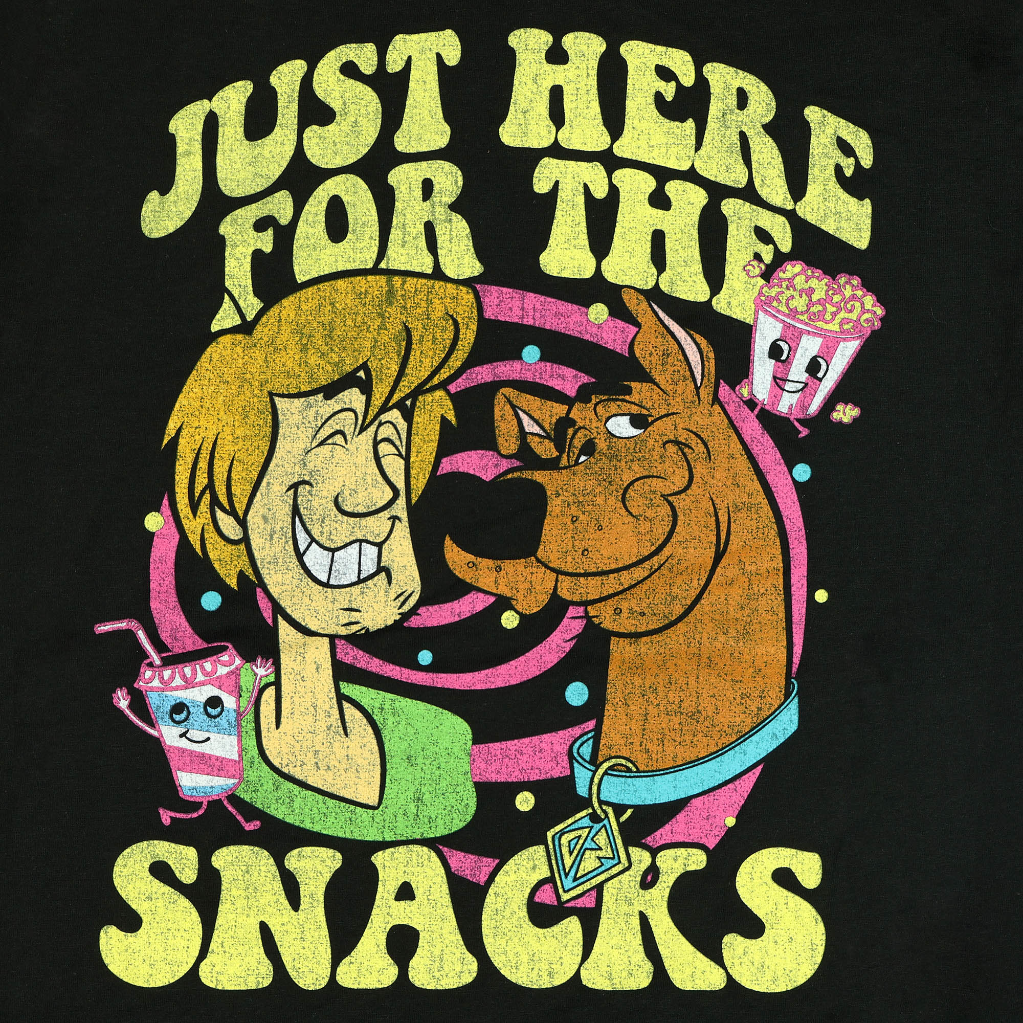 Scooby-Doo Just Here For Snacks Men's Graphic Short Sleeve Tee