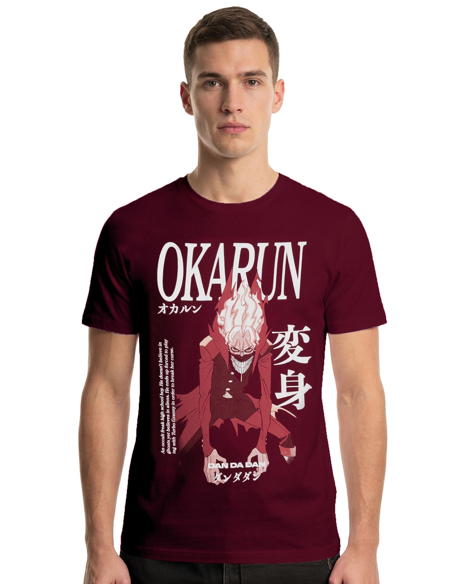 Dandadan T-Shirt Men's Okarun Large Print Design Short Sleeve Tee