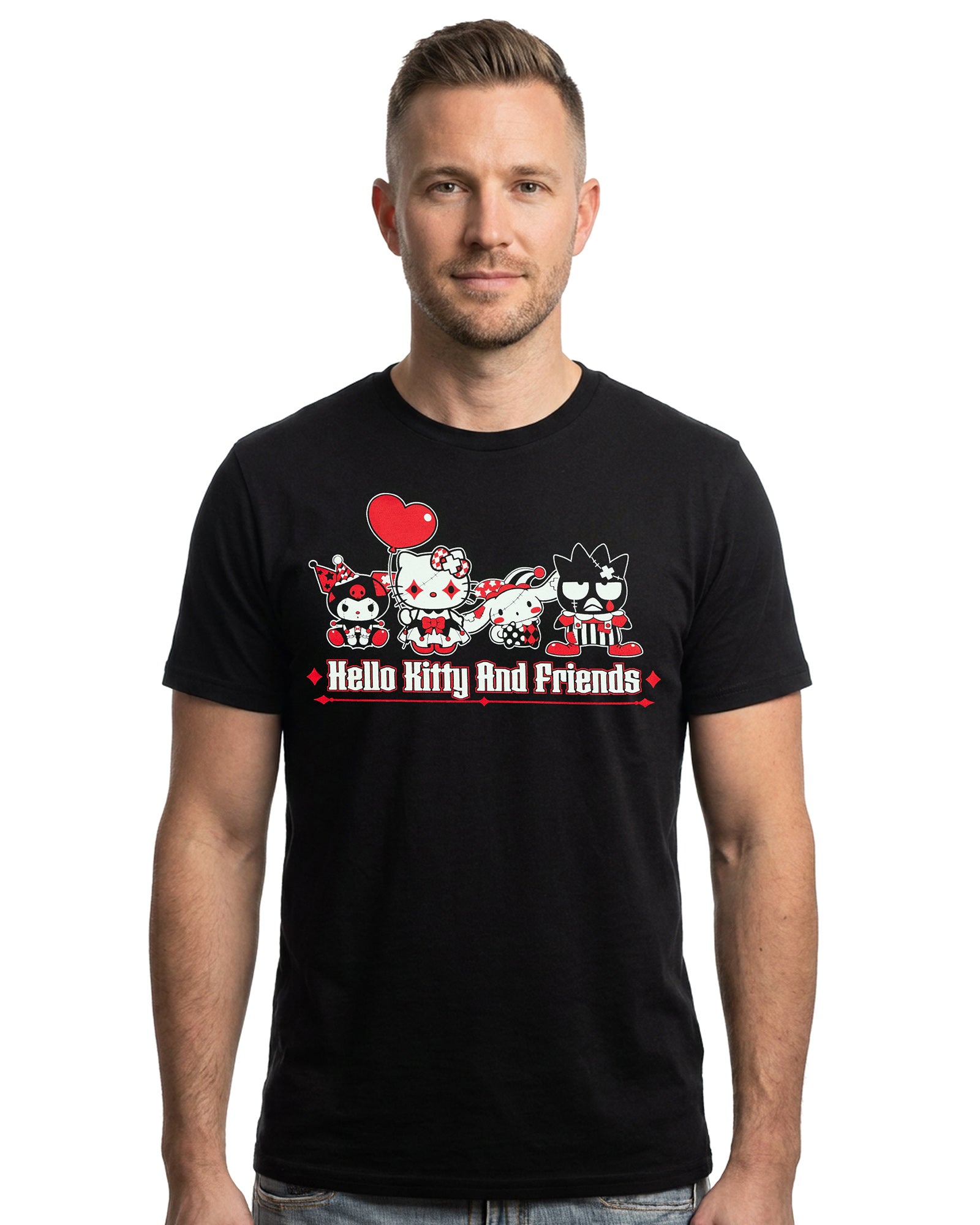 Hello Kitty and Friends T-Shirt Men's Carnival Crew Short Sleeve Tee