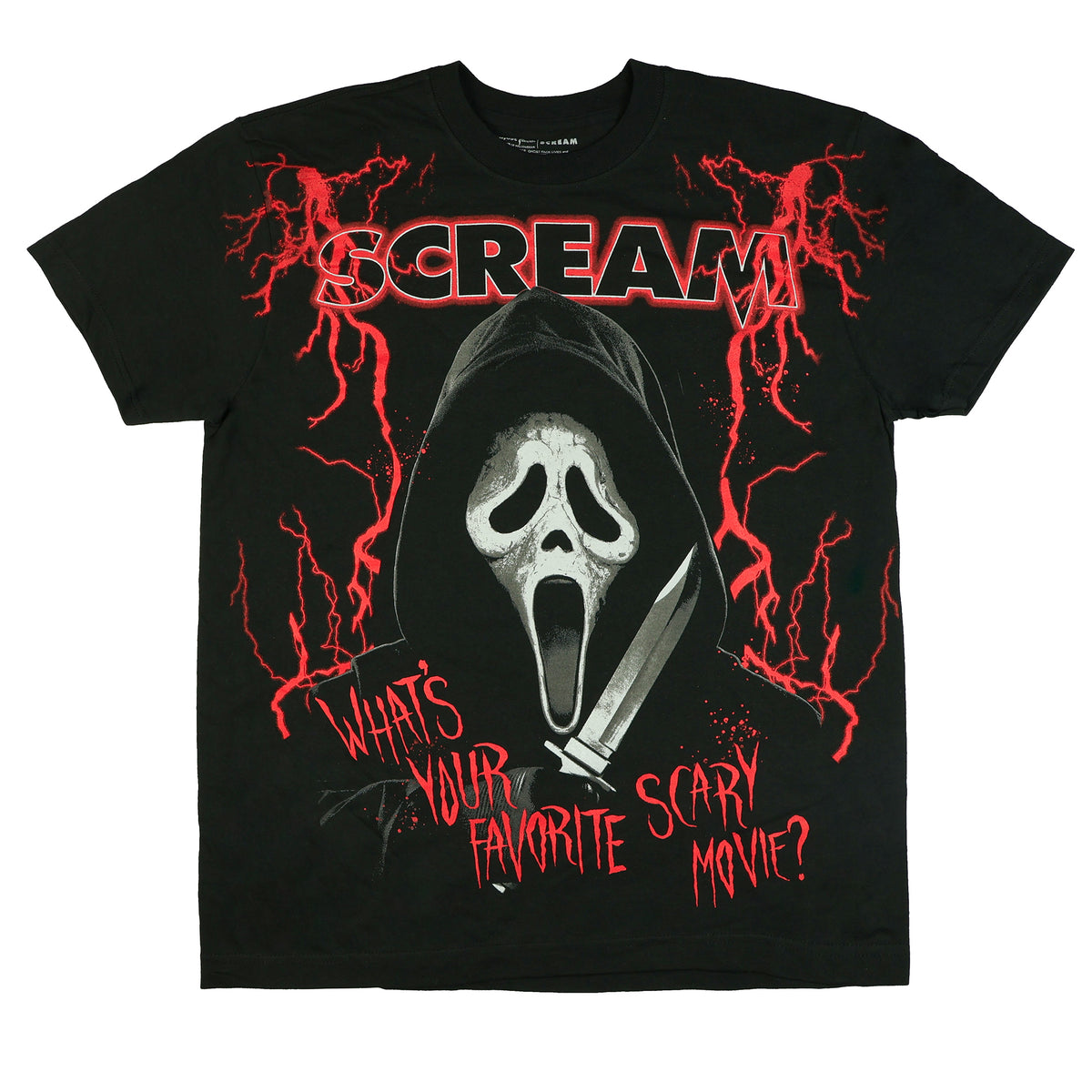 Ghost Face T-Shirt Men's What's Your Favorite Scary Movie Graphic Tee