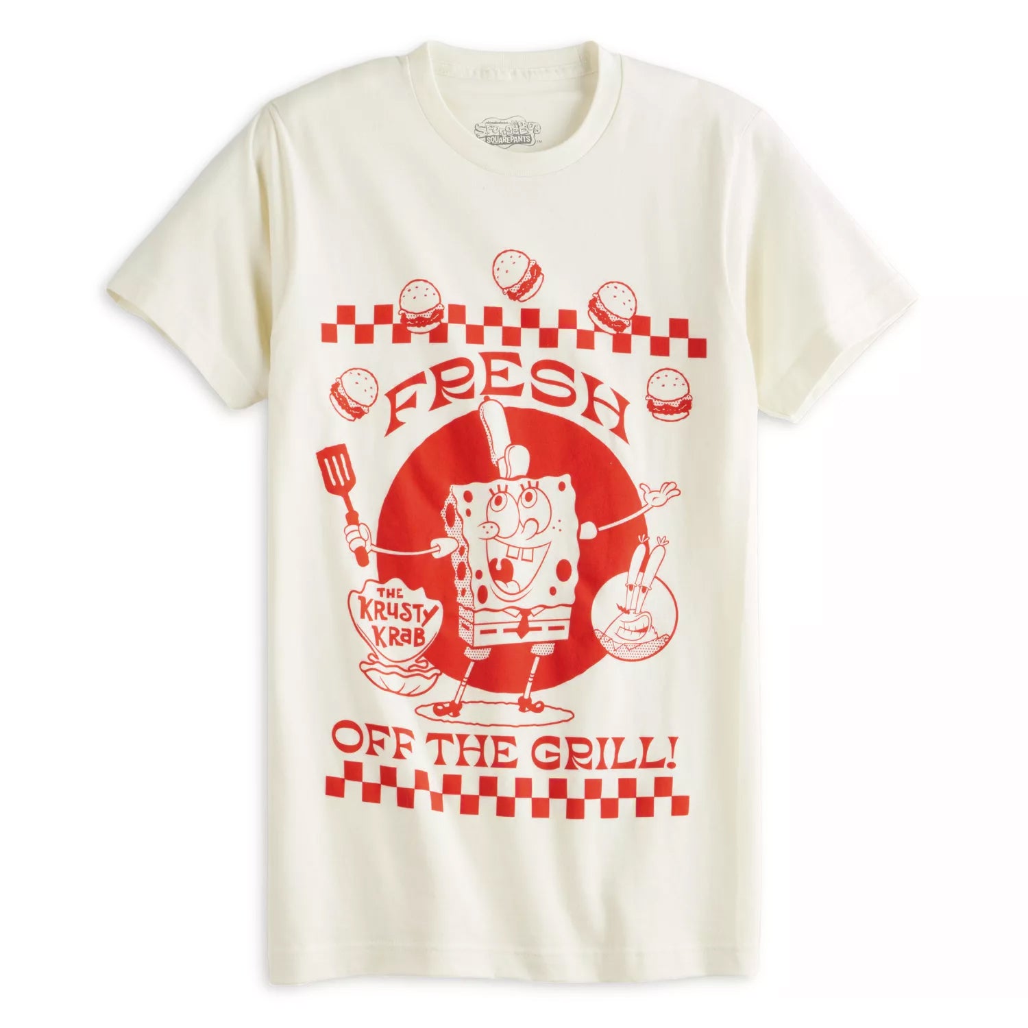 SpongeBob SquarePants Shirt Men's Fresh Off The Grill Short Sleeve Tee