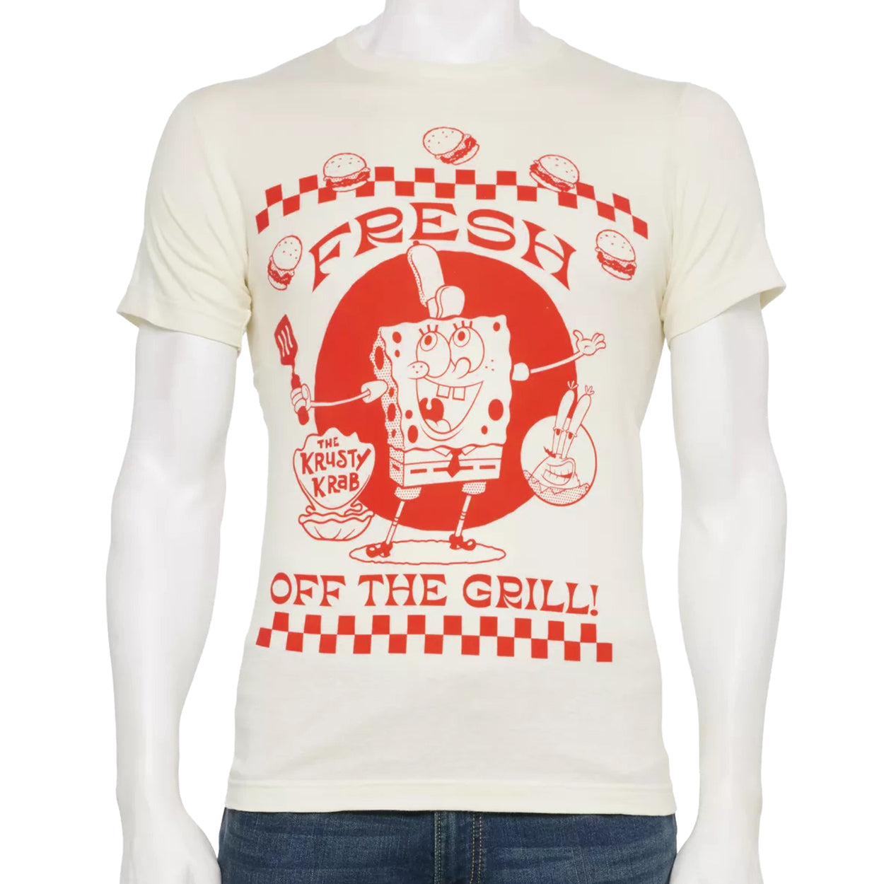 SpongeBob SquarePants Shirt Men's Fresh Off The Grill Short Sleeve Tee