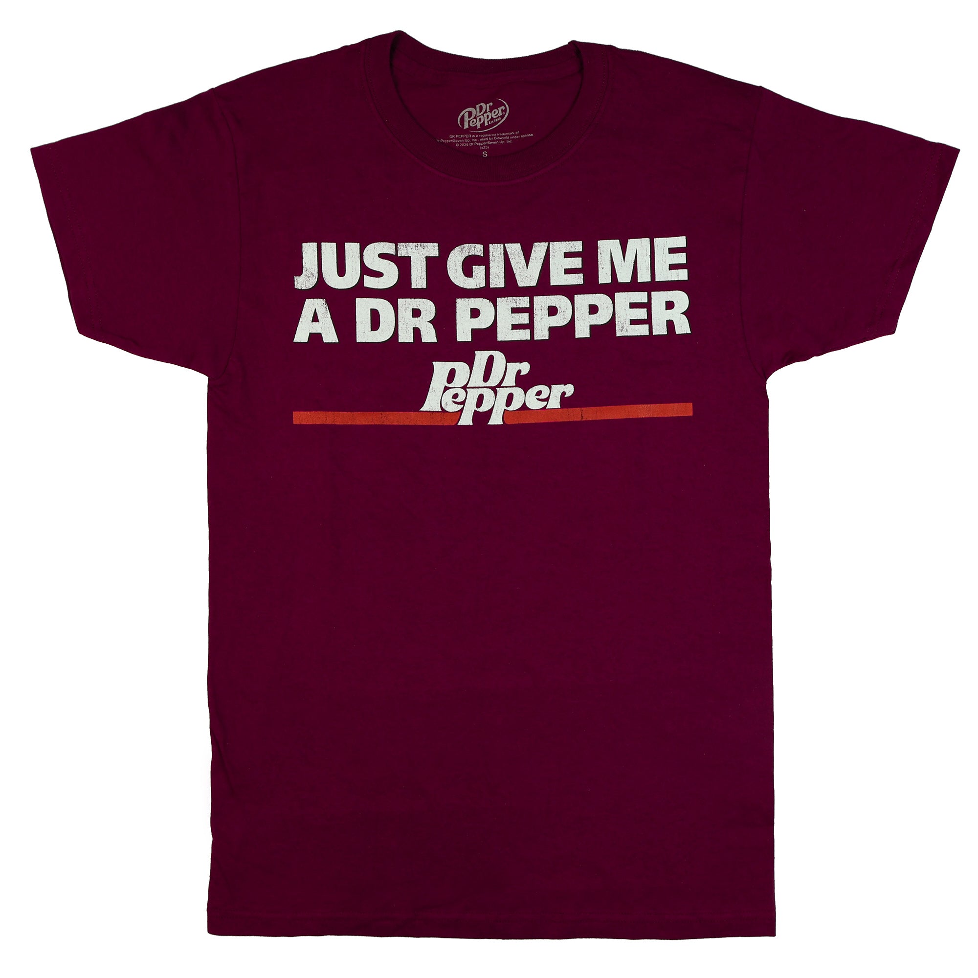 Dr. Pepper T-Shirt Men's Just Give Me A Dr. Pepper Short Sleeve Tee