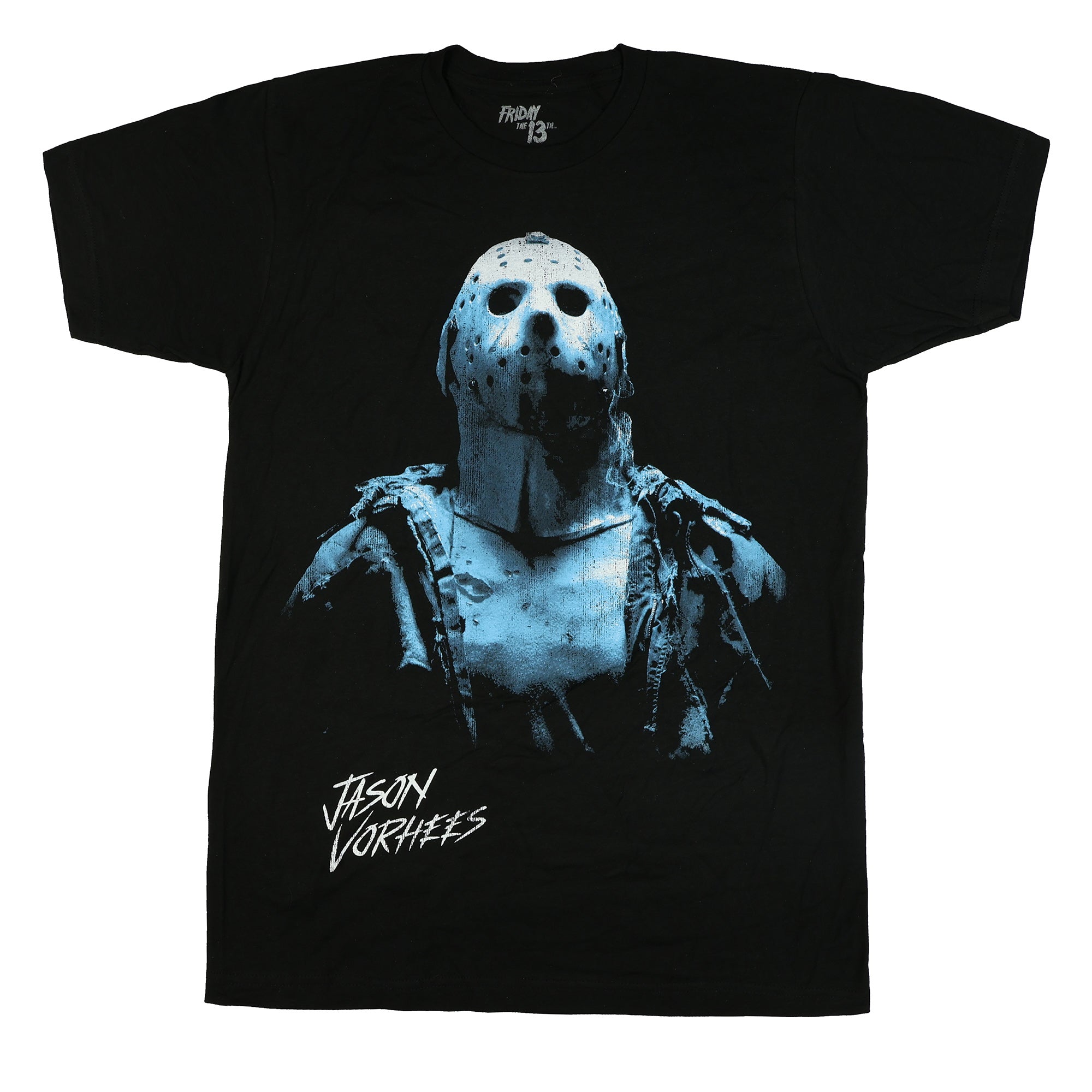 Friday The 13Th T-Shirt Men's Jason Vorhees Blue Hue Graphic Print Tee