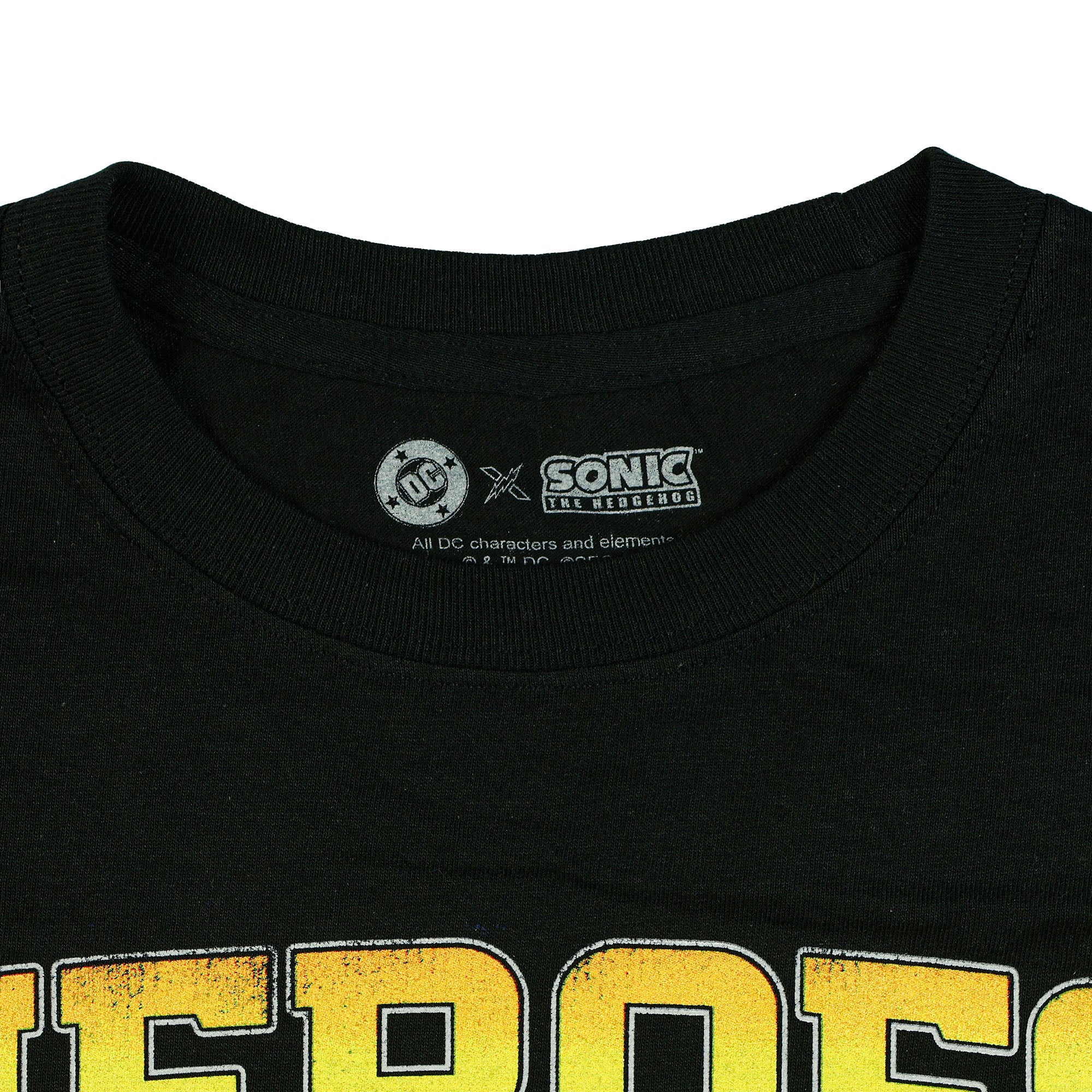 DC X Sonic The Hedgehog Men's T-Shirt Heroes Comic Panel Distressed Tee