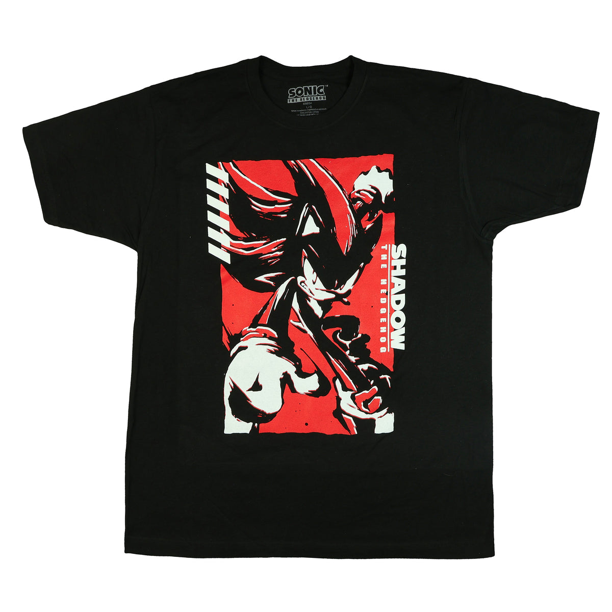 Sonic The Hedgehog T-Shirt Men's Shadow Character Design Short Sleeve Tee