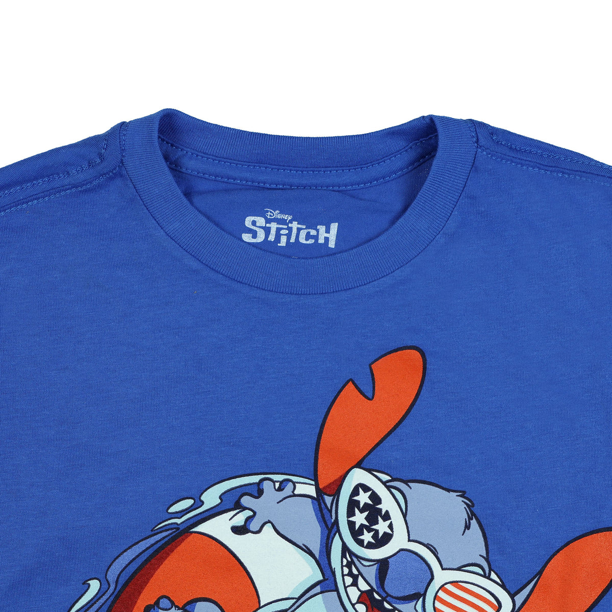 Disney Stitch T-Shirt Boys' Stars and Stripes Living The Dream USA Tee