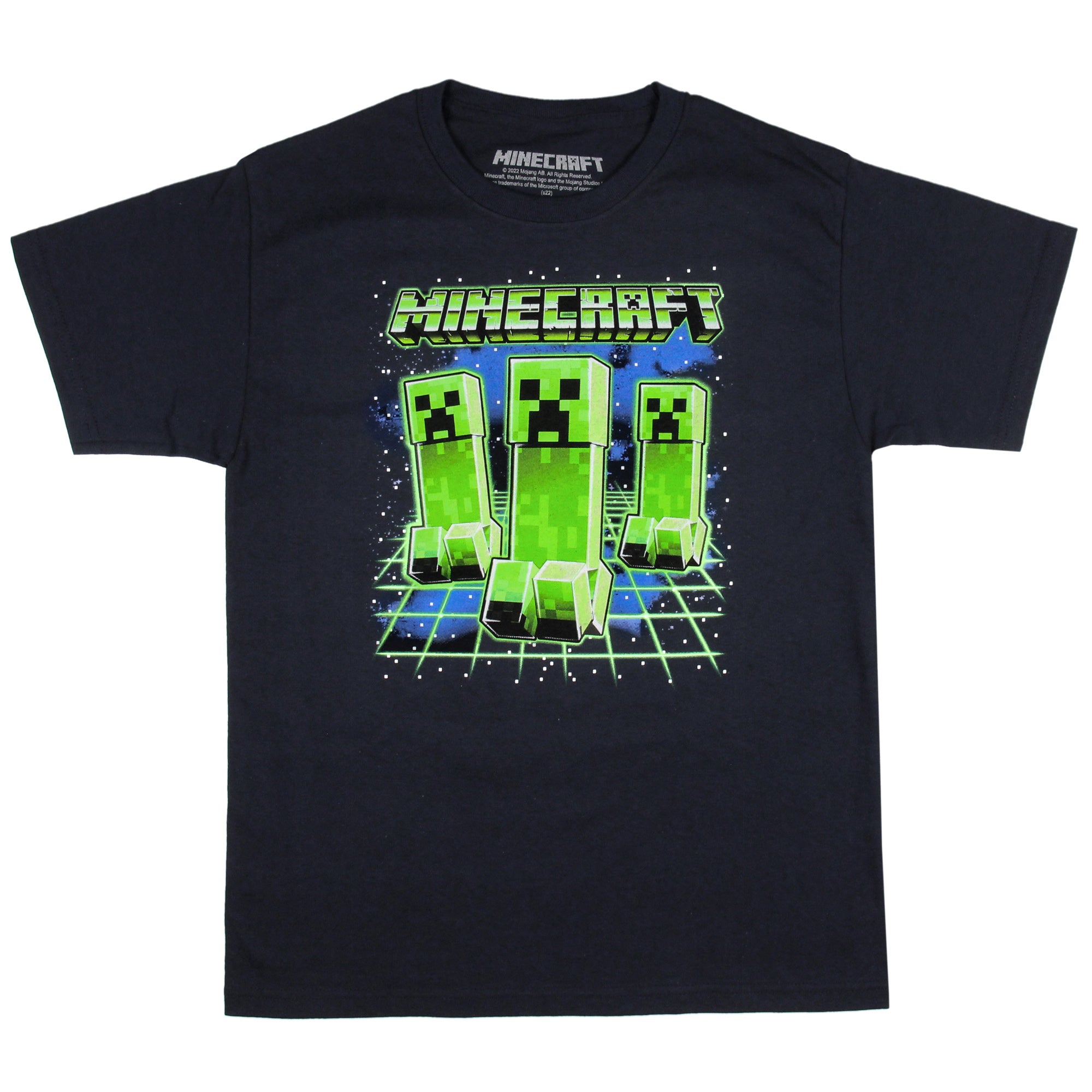 Minecraft T-Shirt Boys' Creeper Trio Short Sleeve Graphic Print Tee