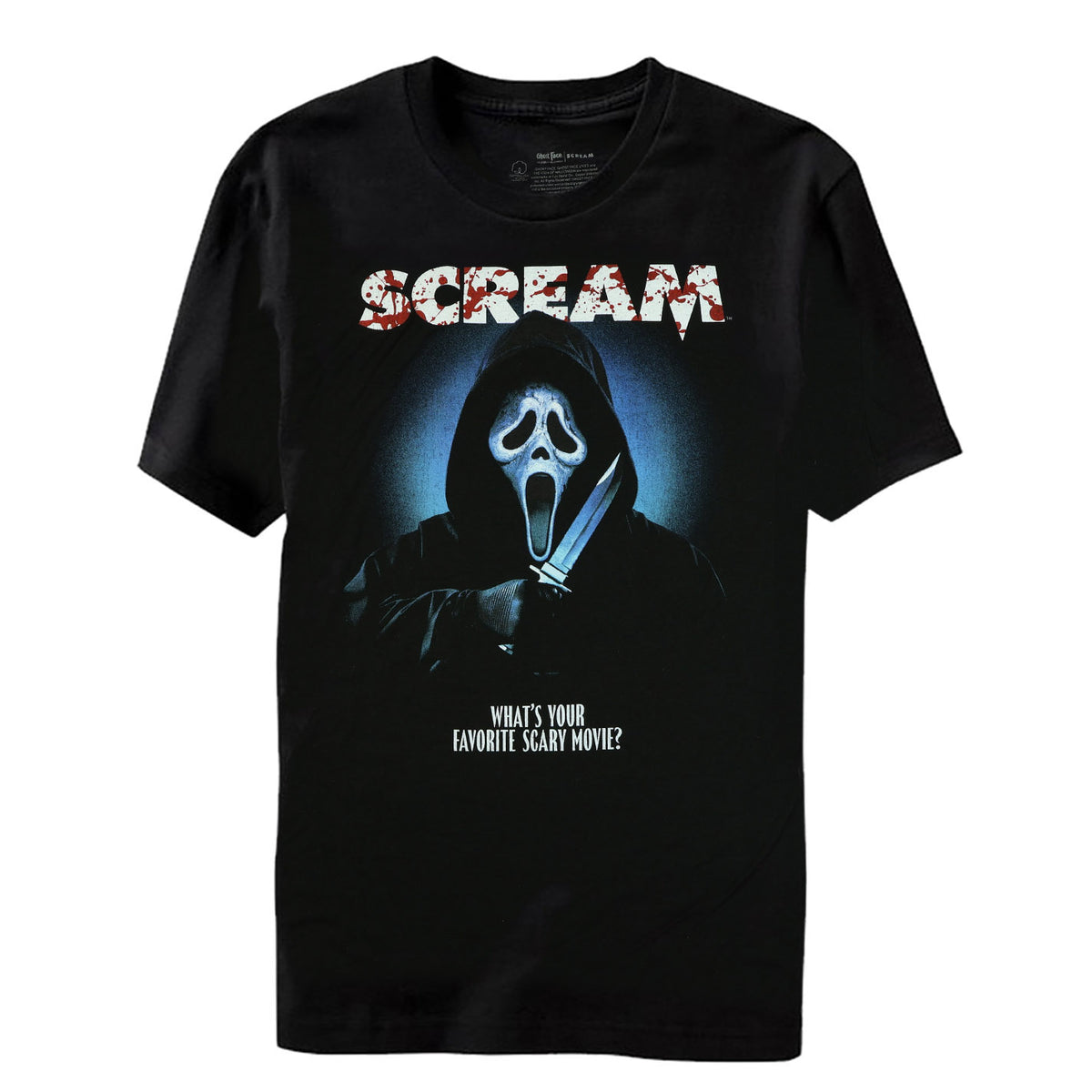 Ghost Face T-Shirt Men's Favorite Scary Movie Short Sleeve Tee