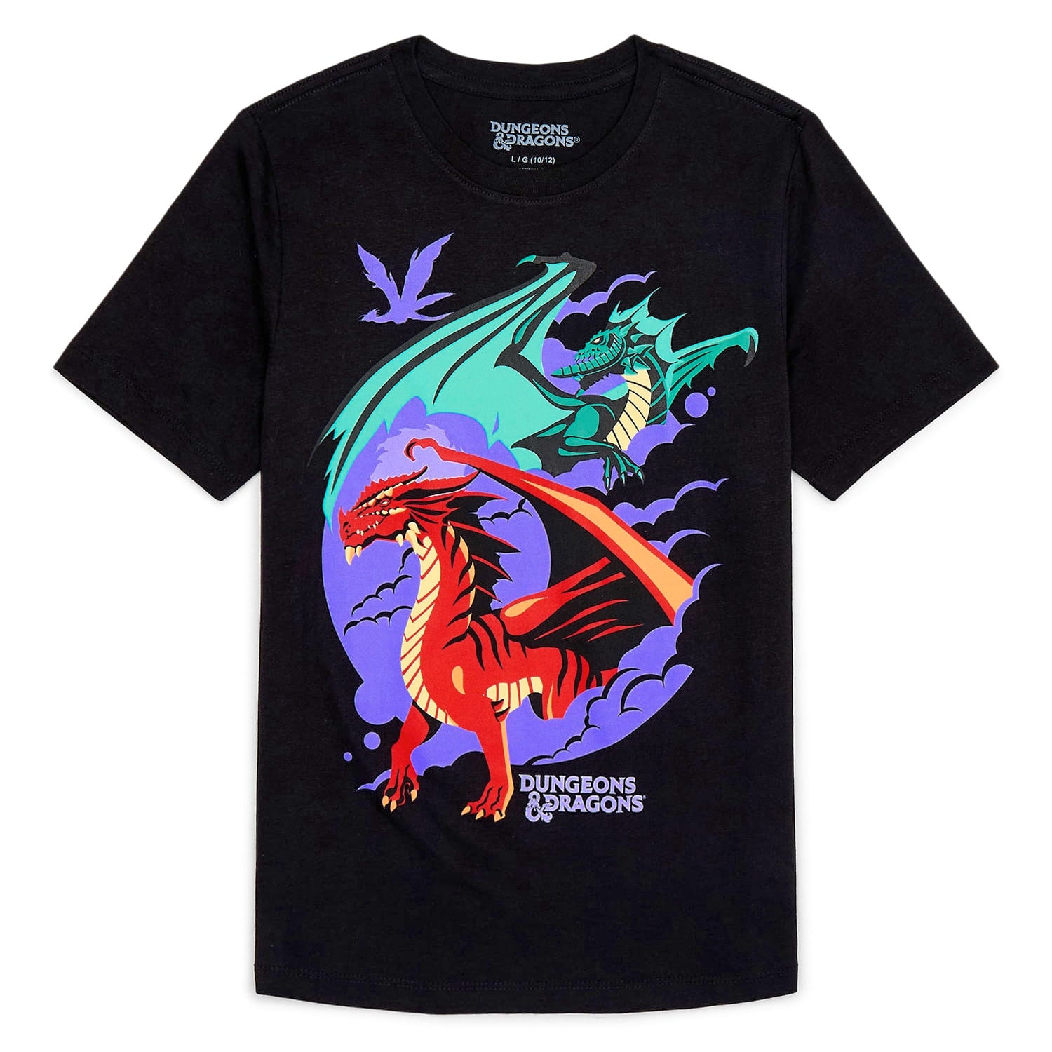 Dungeons And Dragons Shirt Boy's Red and Green Dragon Short Sleeve Tee