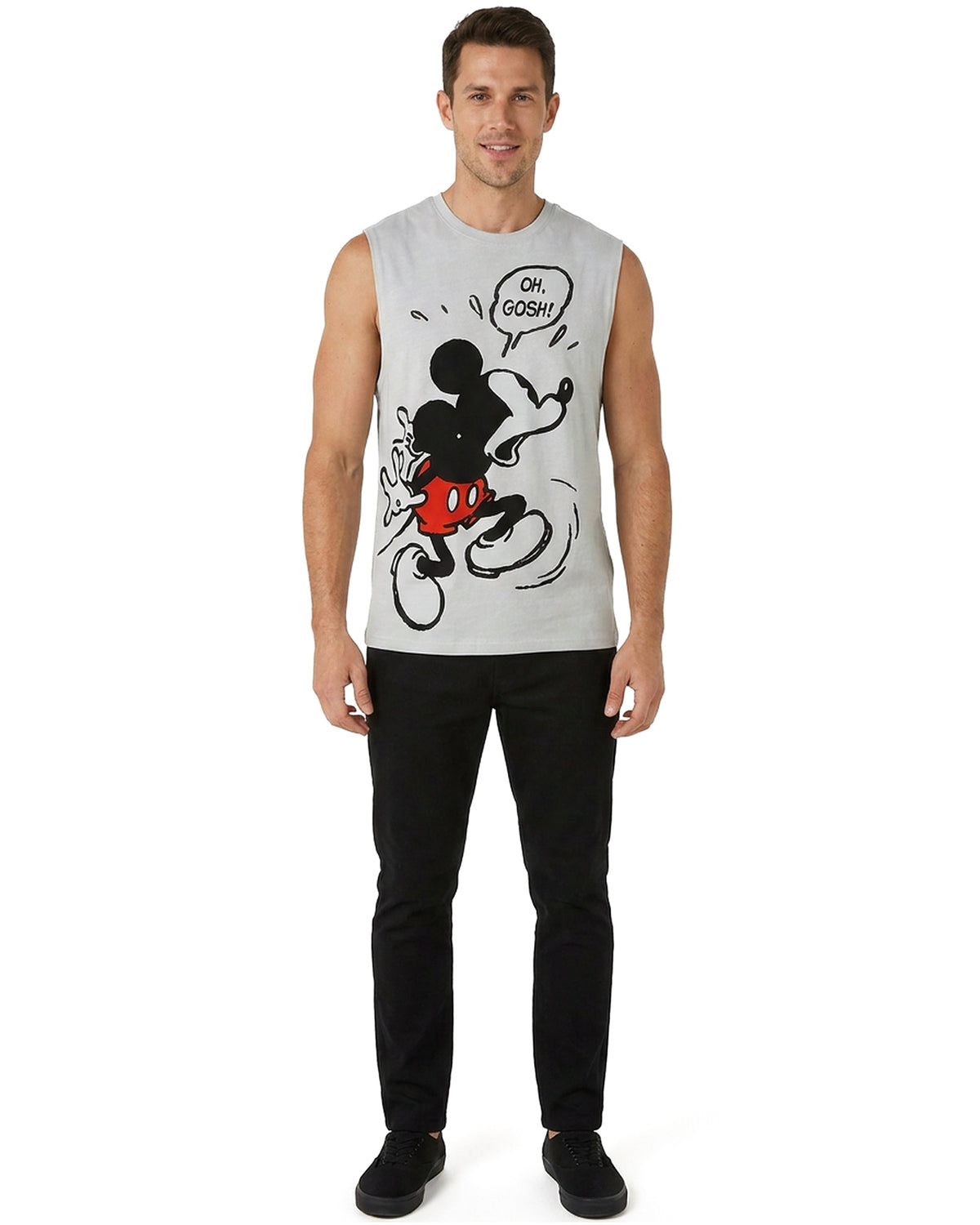 Disney Mickey Mouse Athletic Tank Top Men's Oh Gosh Sleeveless T-Shirt