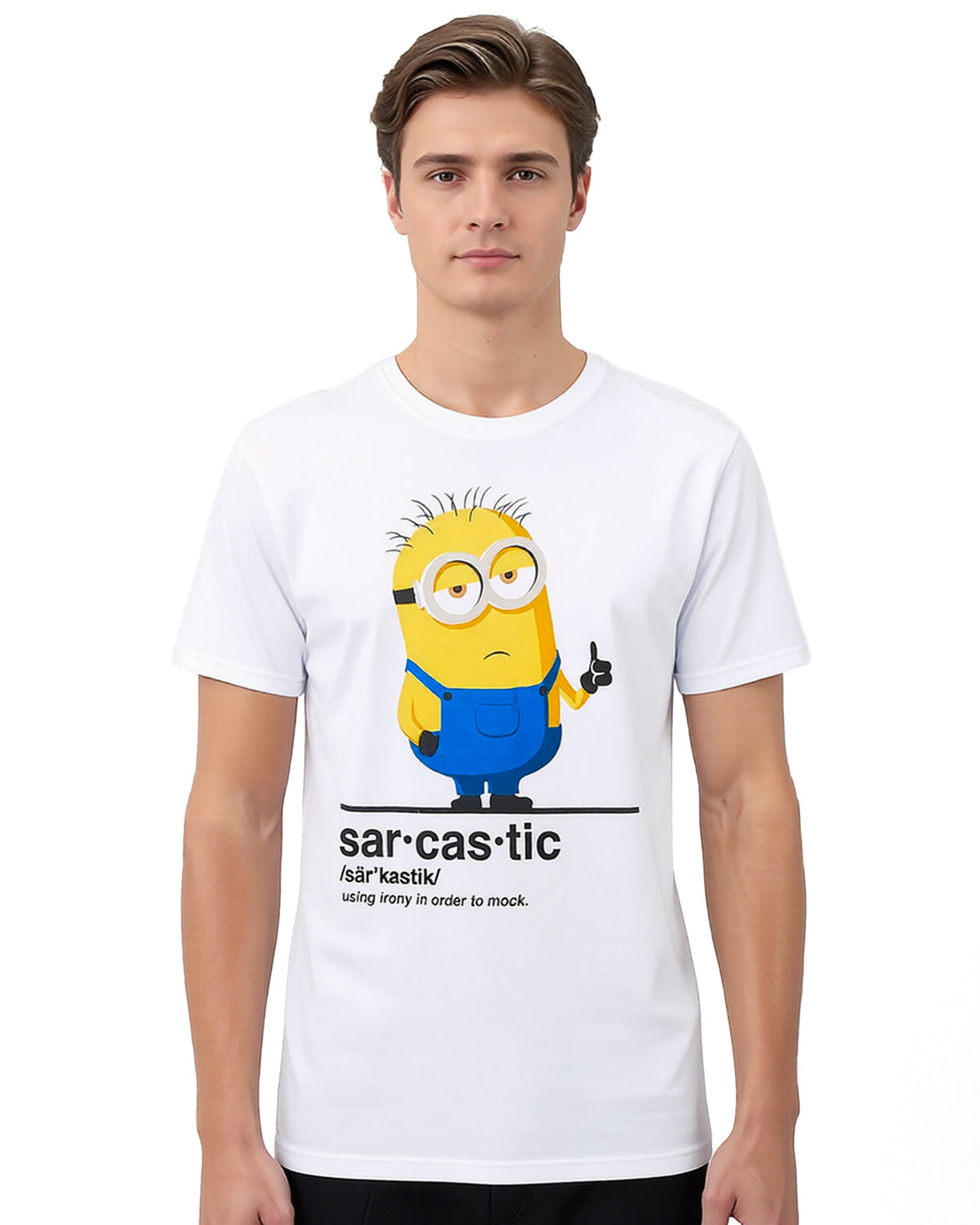 Minions T-Shirt Men's Phil Sarcastic Short Sleeve Graphic Top