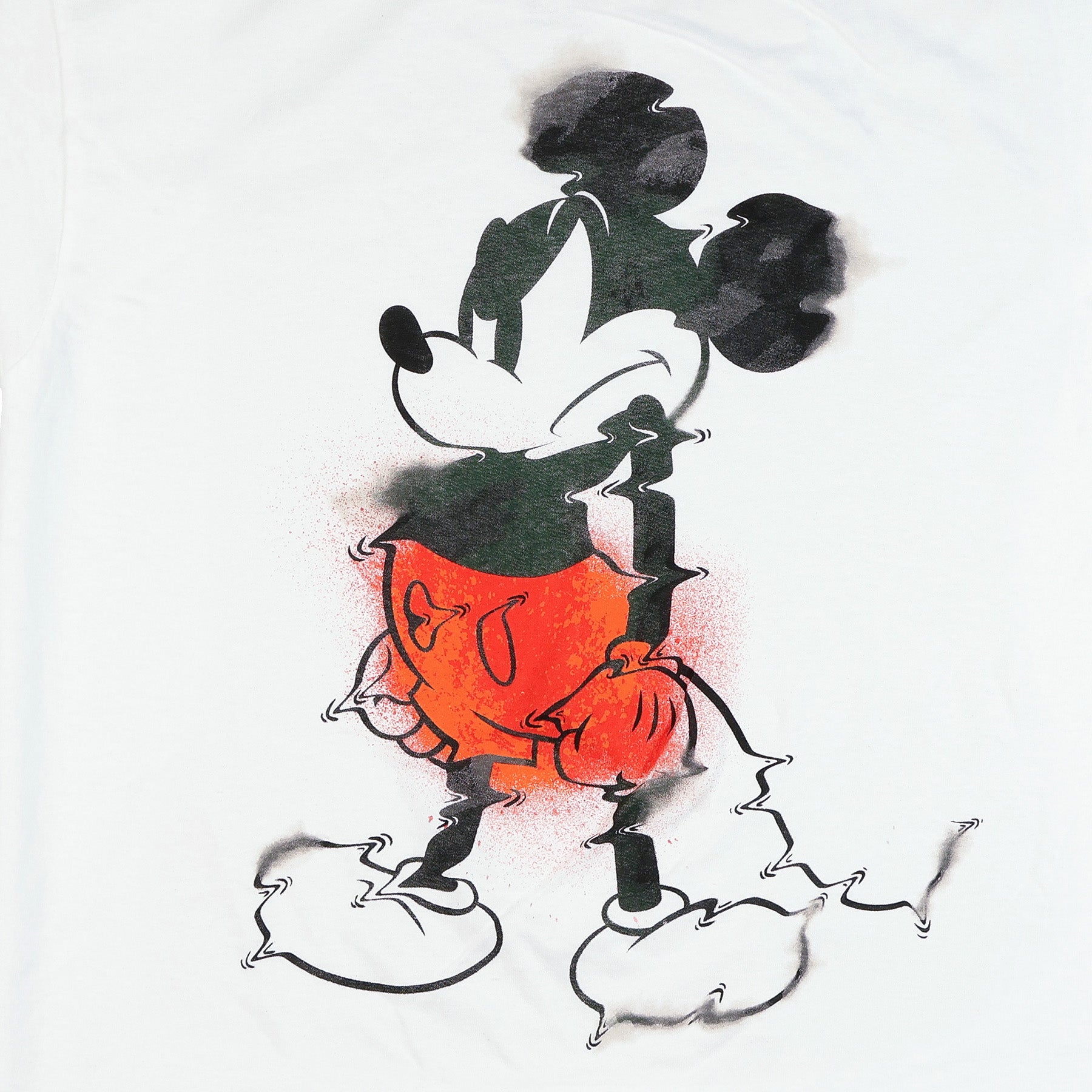Disney Mickey Mouse Shirt Men's Angry Graffiti Style Short Sleeve Tee