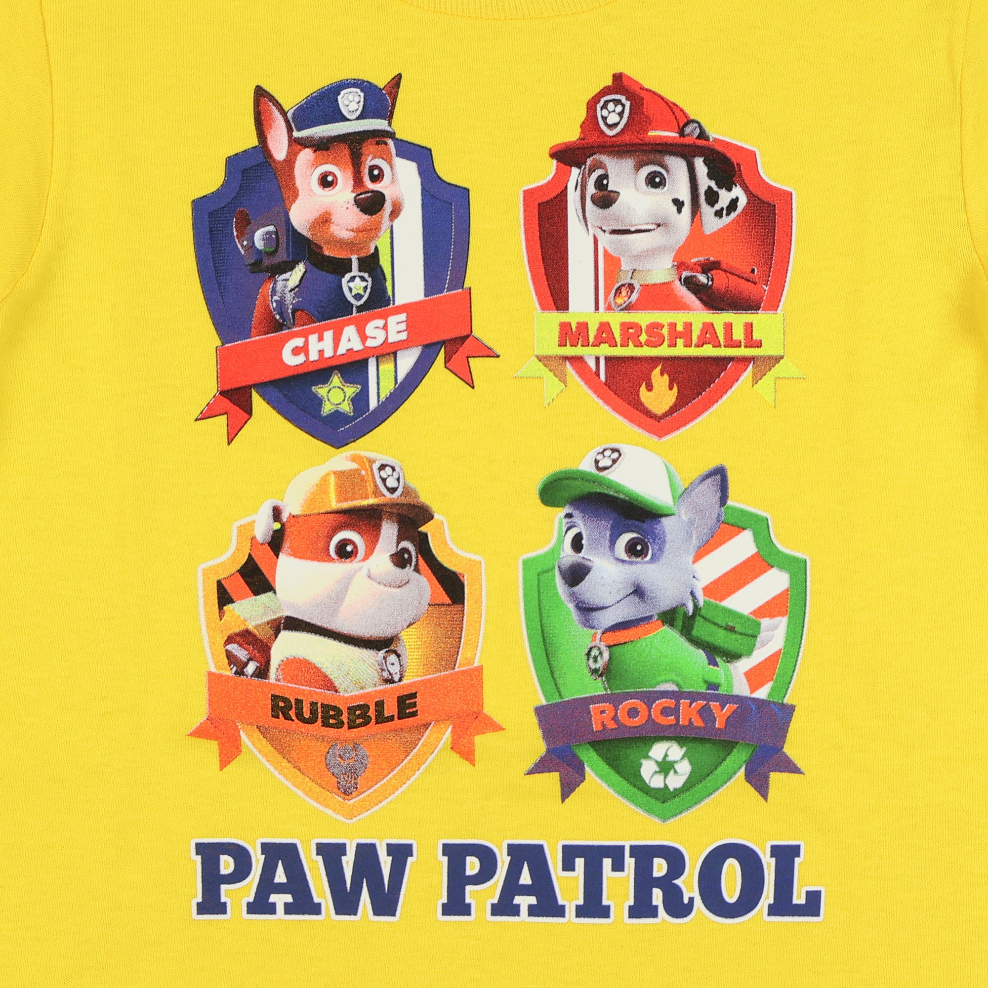 Paw Patrol T-Shirt Boy's Toddlers Chase Marshall Rubble Rocky Short Sleeve Top