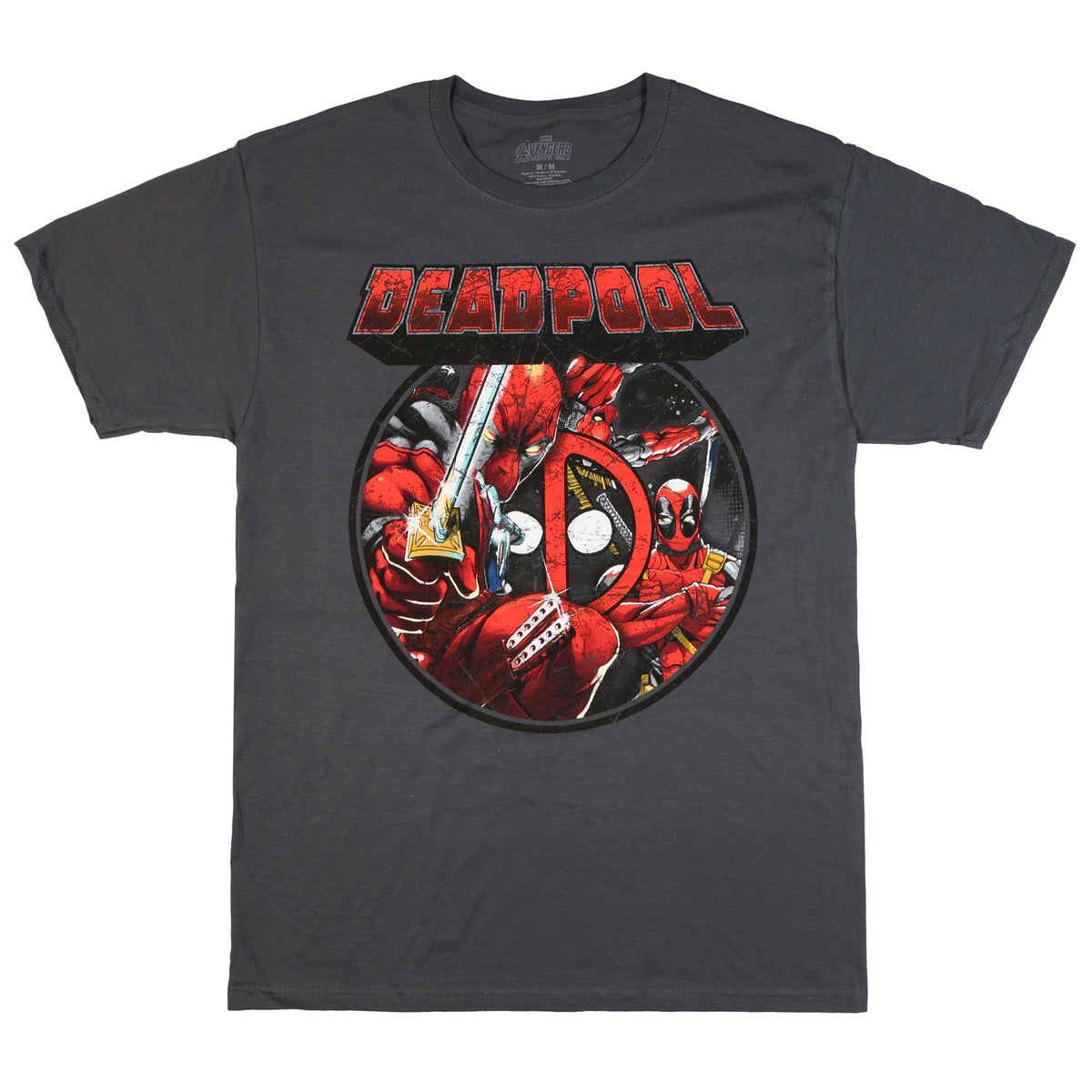 Marvel Avengers Infinity War Men's Deadpool Montage Design Tee