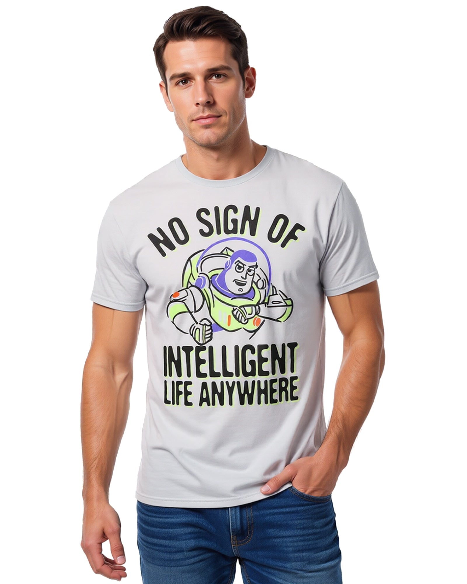 Toy Story T-Shirt Men's Intelligent Life Buzz Short Sleeve Tee