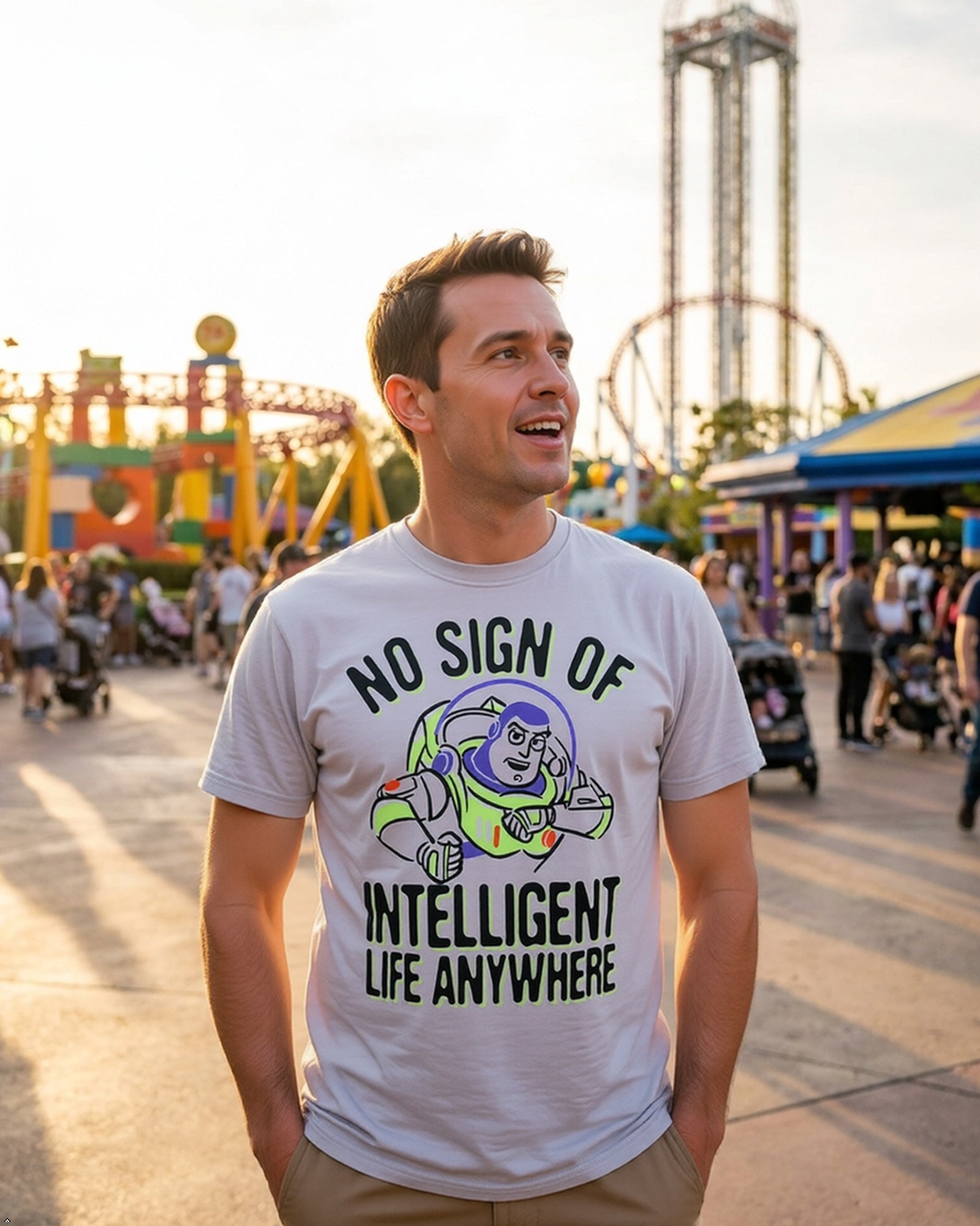 Toy Story T-Shirt Men's Intelligent Life Buzz Short Sleeve Tee