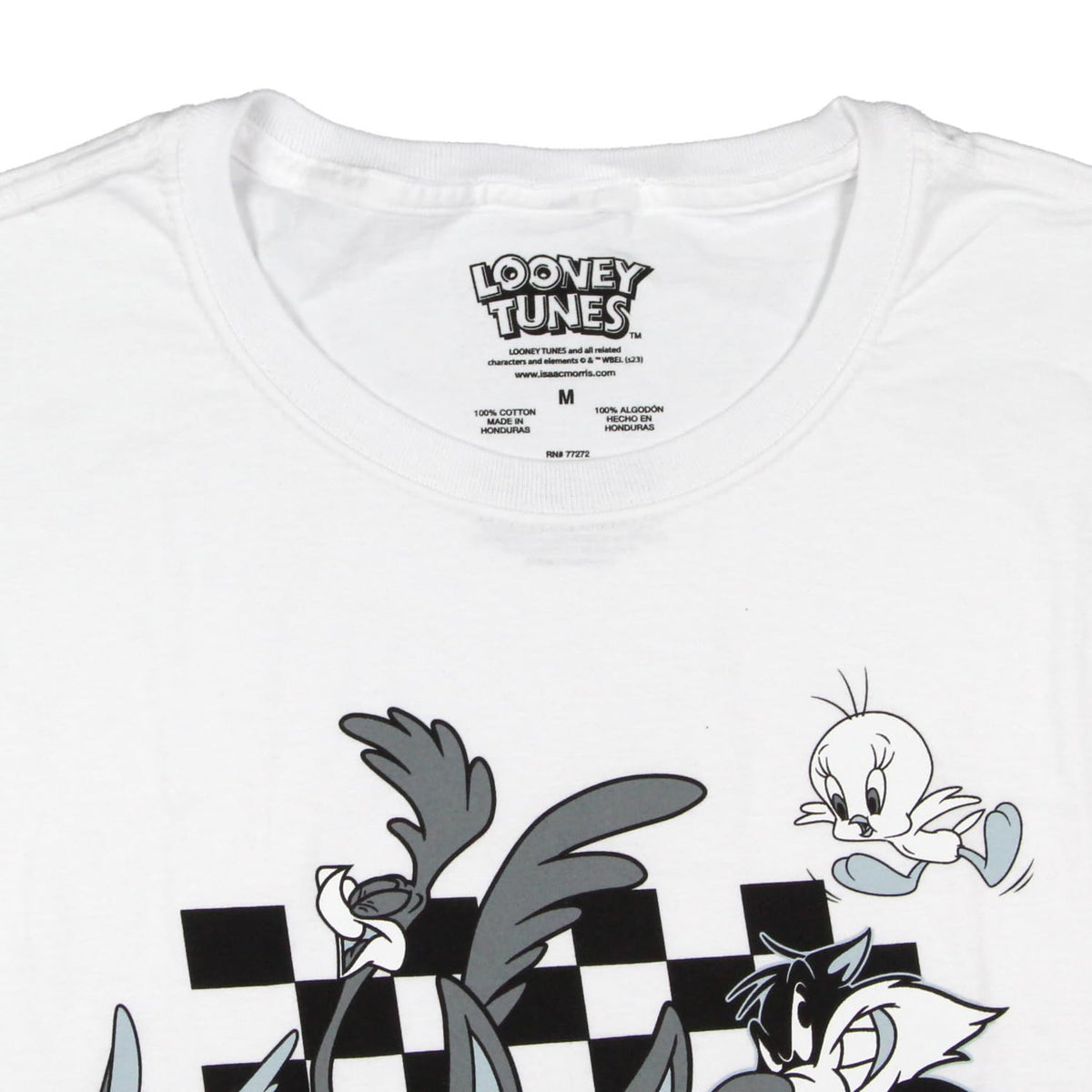 Looney Tunes T-Shirt Men's Checkerboard Collage Character Tee