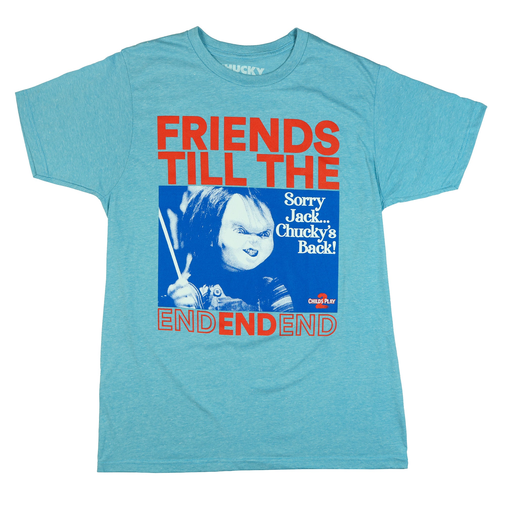 Child's Play 2 Chucky T-Shirt Men's Friends Till The End Tee
