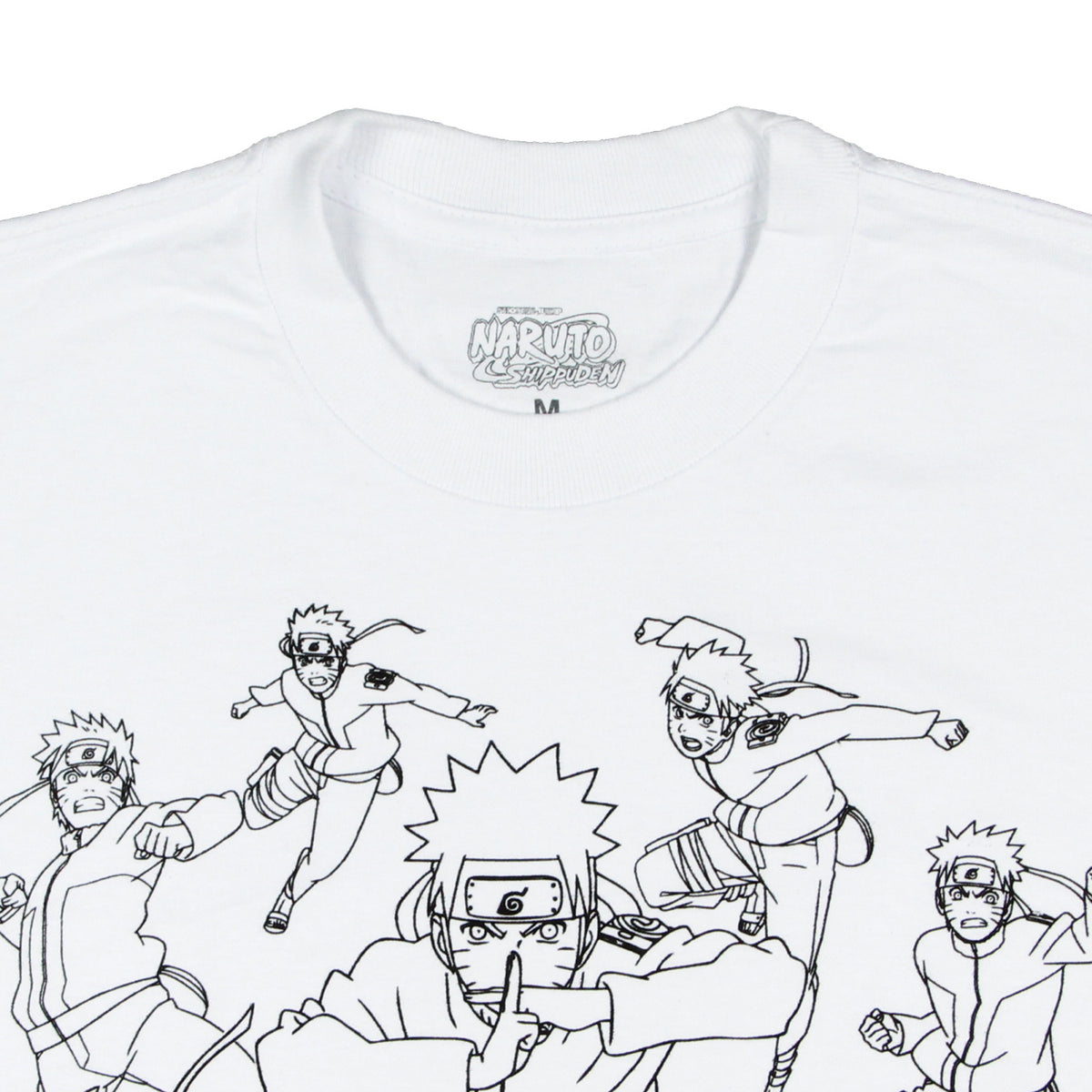 Naruto Shippuden T-Shirt Men's Sketch Poses Long Sleeve Anime Tee