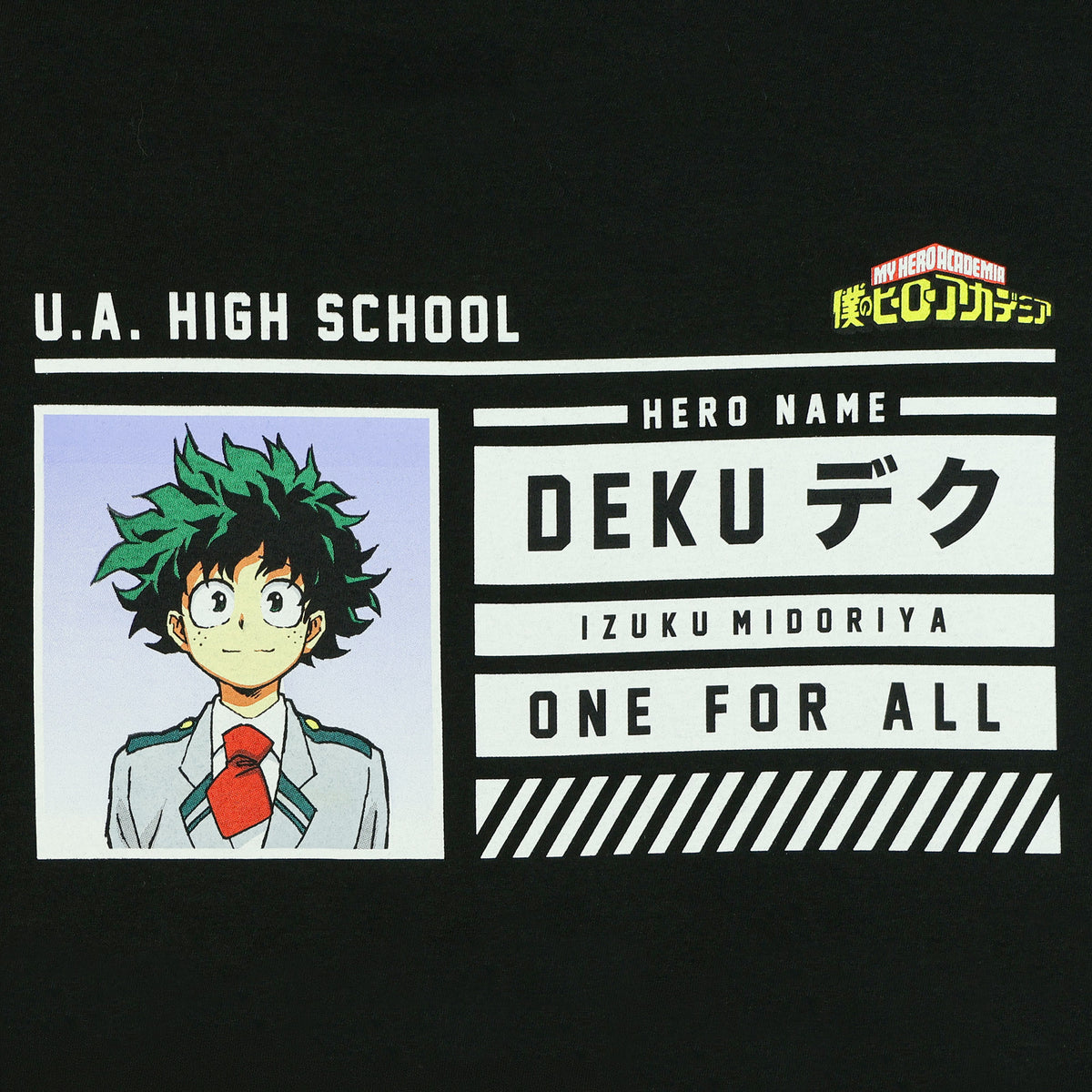 My Hero Academia T-Shirt Men's Deku UA High School ID Tee