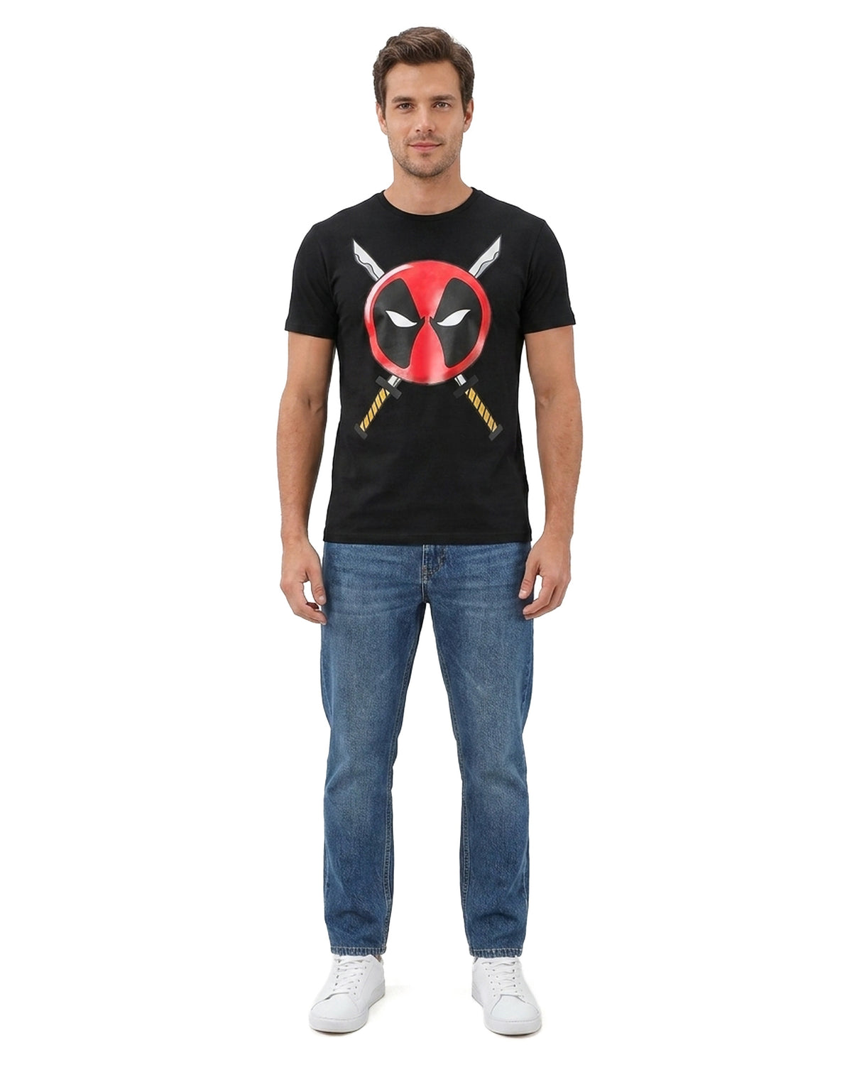 Marvel Deadpool T-Shirt Men's Character Logo Design Graphic Tee
