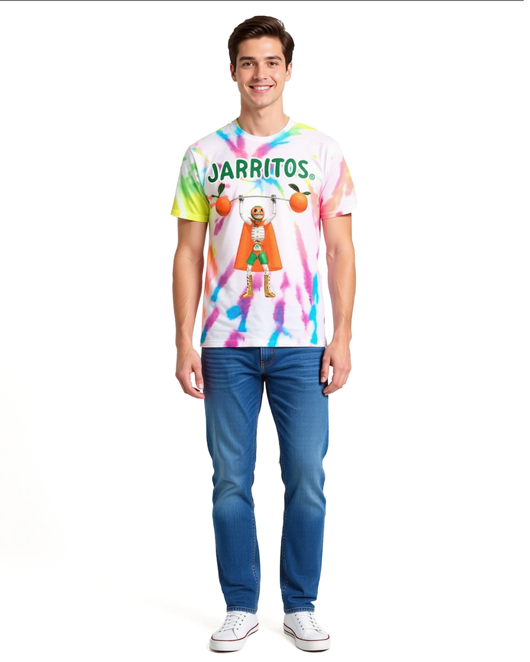 Jarritos T-Shirt Men's Mandarin Orange Flavor Tie-Dye Tee