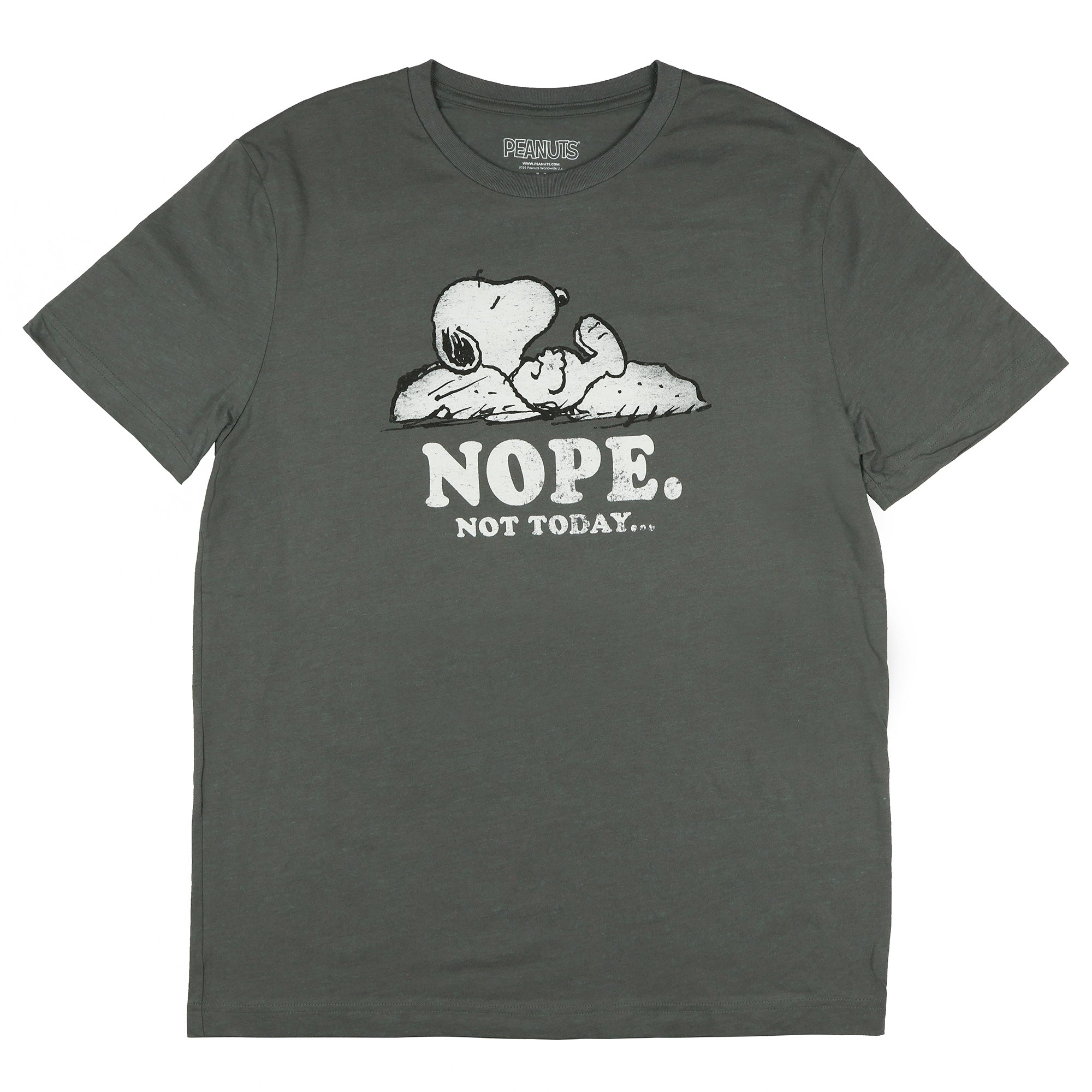 Peanuts Shirt Men's Snoopy Nope Not Today Short Sleeve Top
