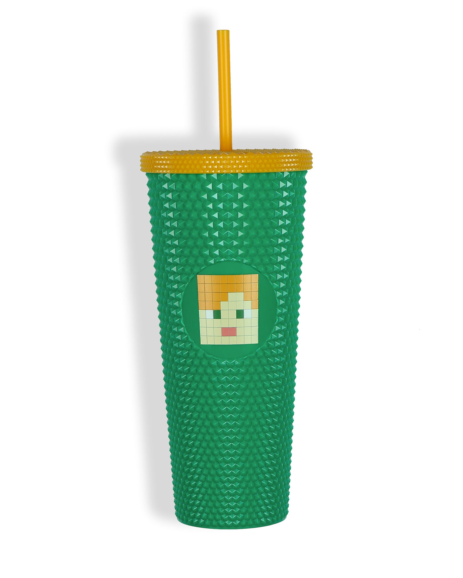 Minecraft Alex Pyramid Studded Insulated Tumbler 24 oz Travel Cup with Straw