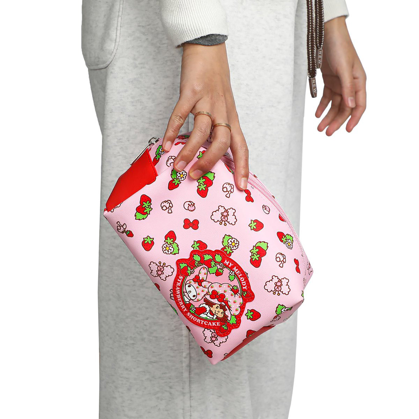 Sanrio My Melody and Strawberry Shortcake Travel Toiletry Cosmetic Bag Case 8"