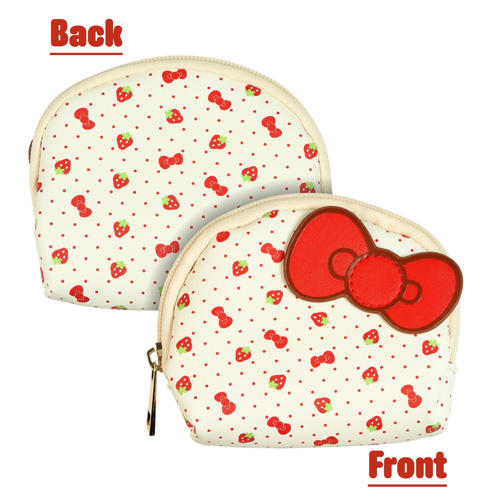 Sanrio Hello Kitty And Friends Strawberry Shortcake 3 Piece Cosmetic Bag Set 9"