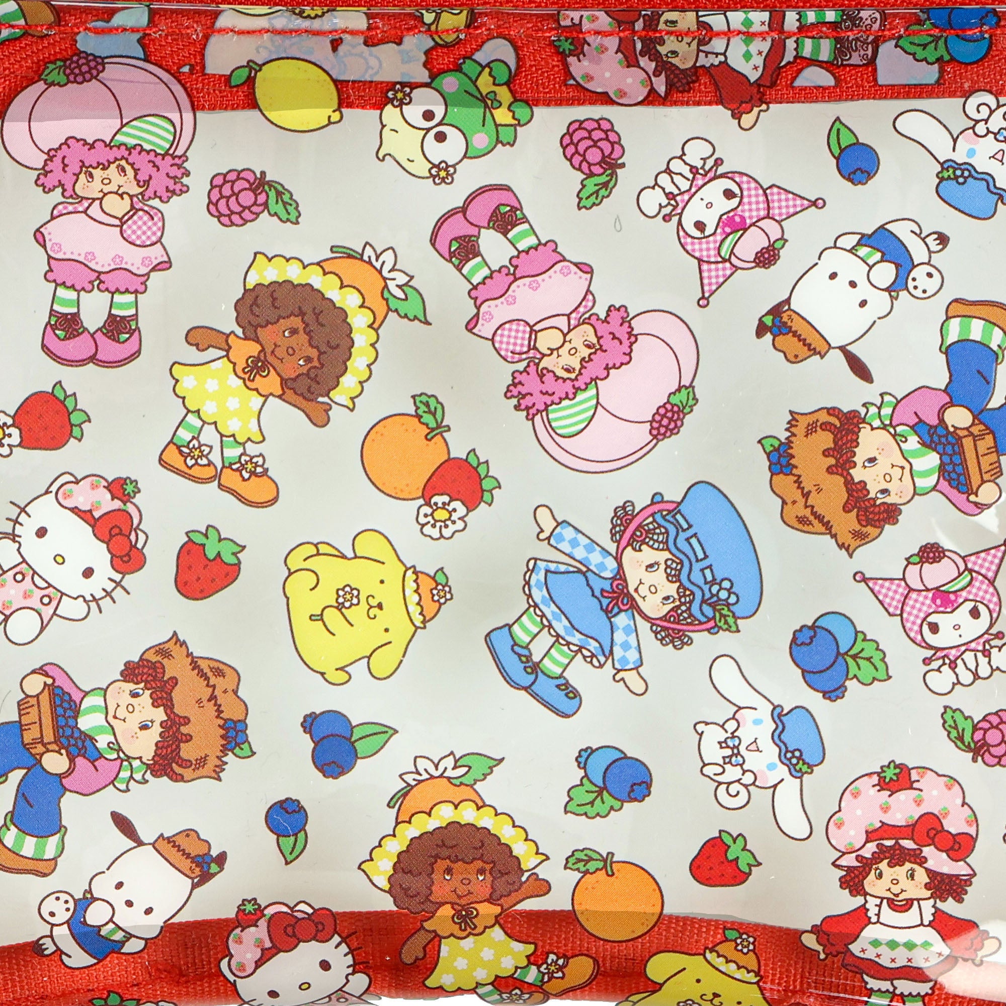 Sanrio Hello Kitty And Friends Strawberry Shortcake 3 Piece Cosmetic Bag Set 9"