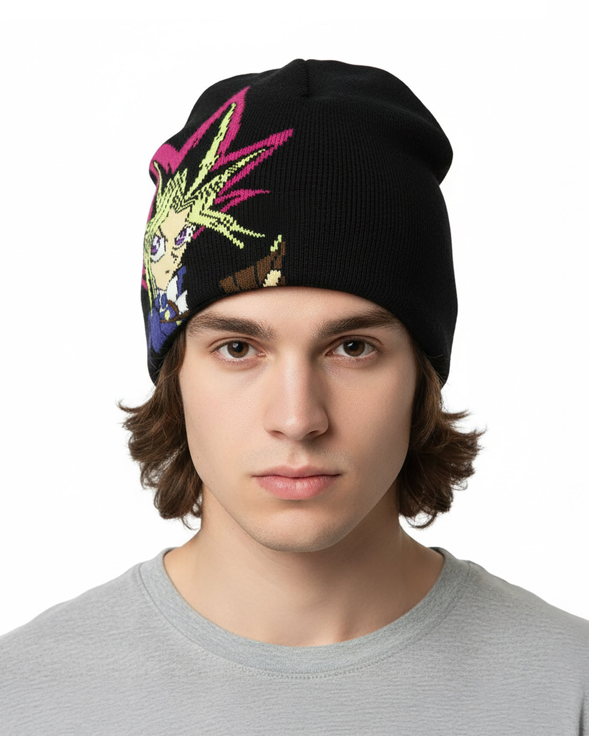Yu-Gi-Oh Beanie Men's Yugi Mutou Anime Manga Knit Hat Cap OSFM
