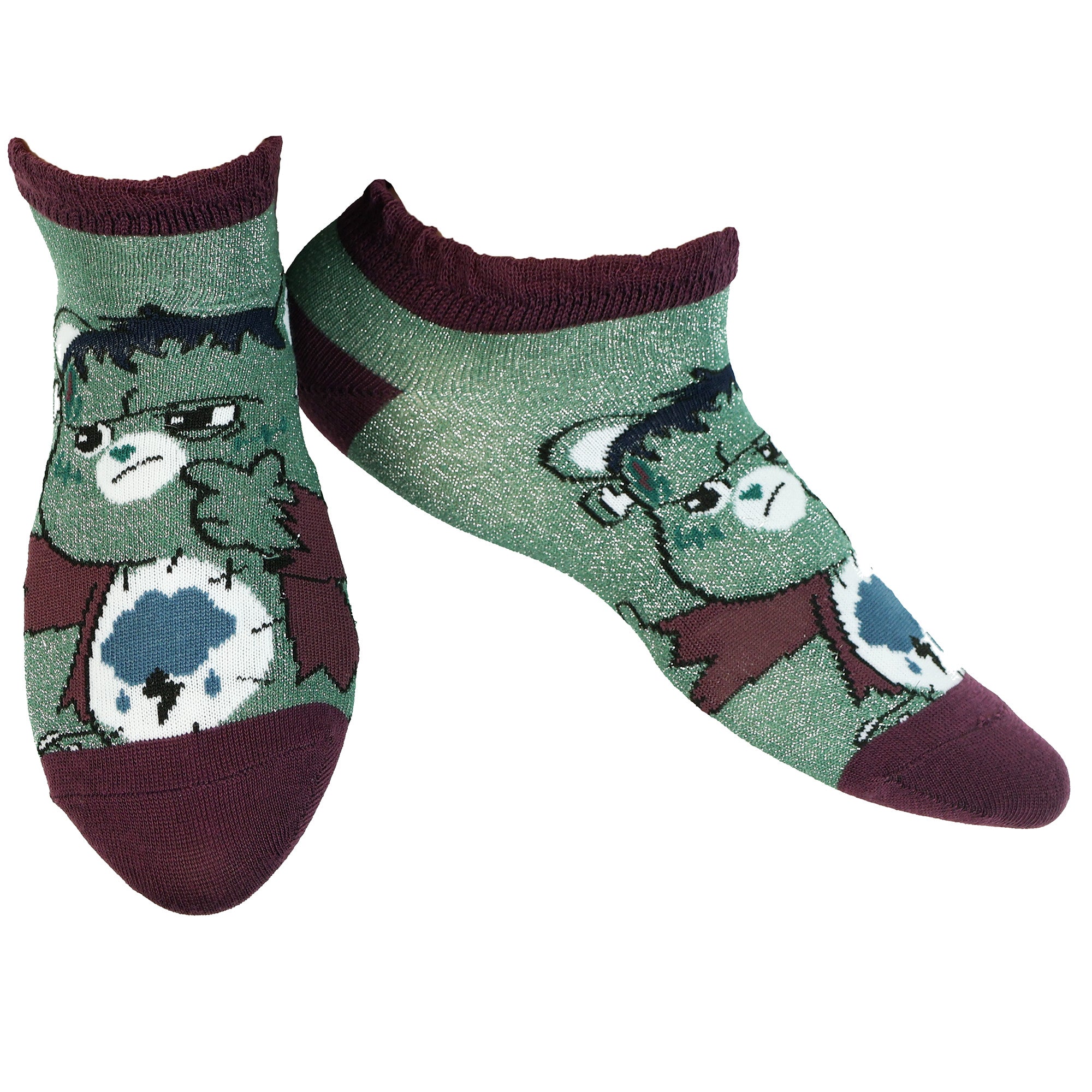 Care Bears X Universal Monsters Socks Women's Ruffled Ankle Sock 5 Pairs 5-10