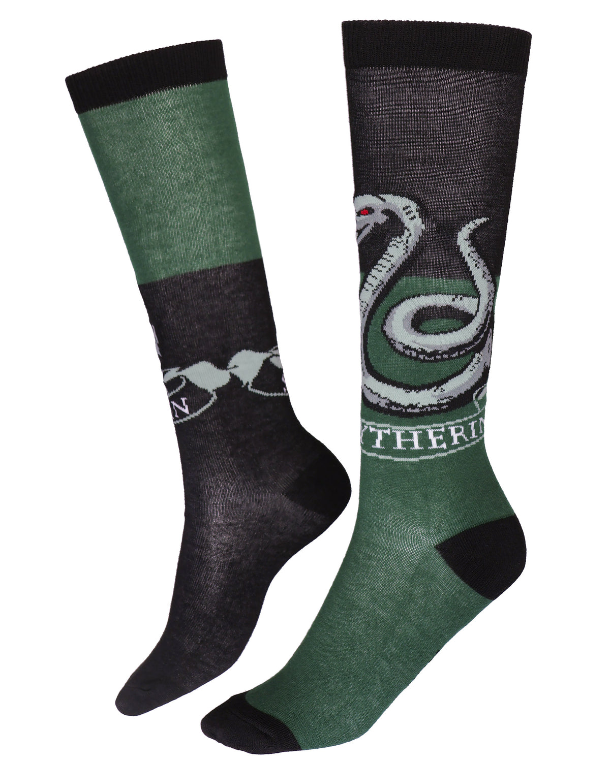 Harry Potter Socks Women's Slytherin House Logo Long Crew Sock 1 Pair Size 4-10