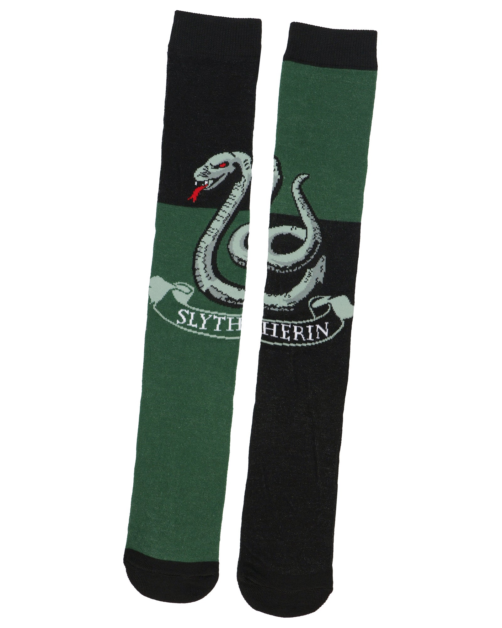Harry Potter Socks Women's Slytherin House Logo Long Crew Sock 1 Pair Size 4-10