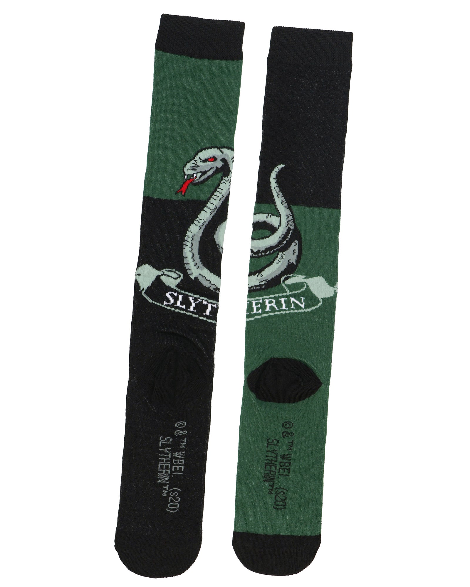 Harry Potter Socks Women's Slytherin House Logo Long Crew Sock 1 Pair Size 4-10