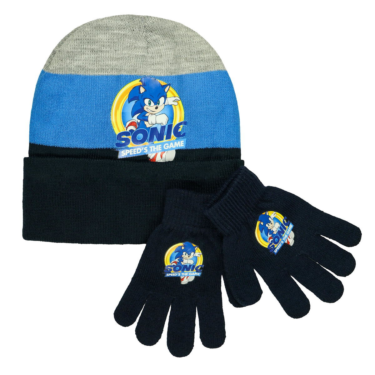 Sonic The Hedgehog 2 Speed's The Game Youth Beanie & Glove Set OSFM