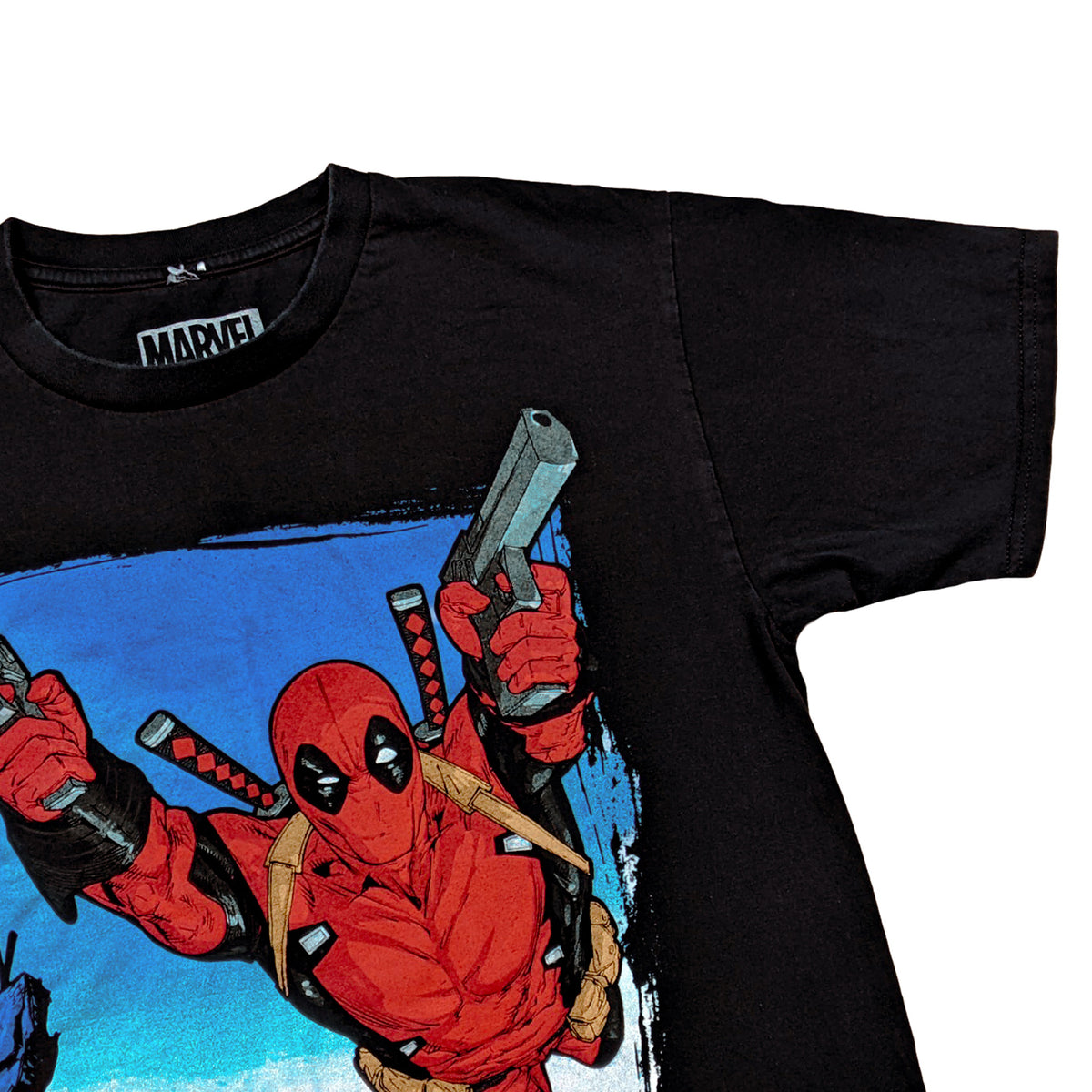 Marvel Deadpool T-Shirt Men's Aerial Assault Short Sleeve Tee